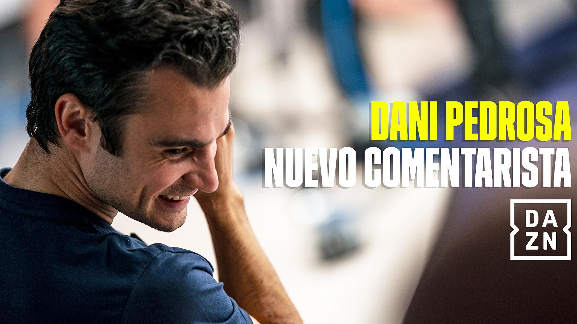 Anuncio de DAZN con el fichaje de Dani Pedrosa como comentarista.