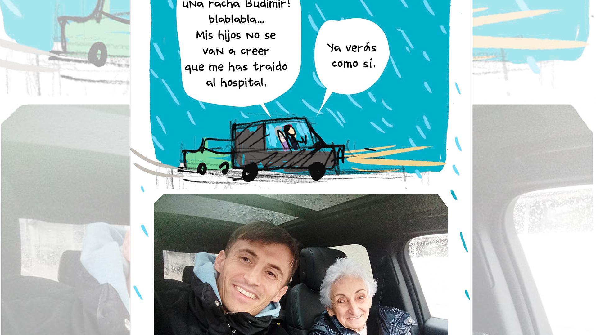 Ante Budimir junto a Mari Carmen Sierra Castillo, en la foto que se sacaron tras hacerle el favor.
