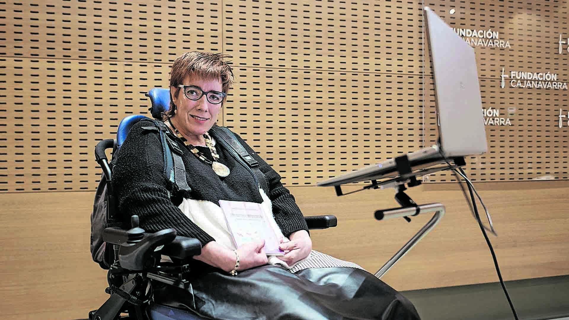 María Blasco Gamarra, el viernes, instantes antes de la presentación de su quinto libro en Civican