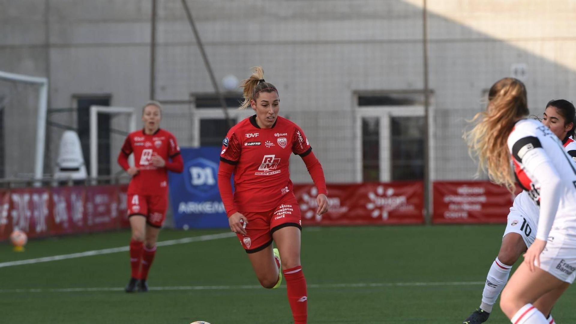María Díaz Cirauqui, en el último partido del Dijon ante el Paris FC