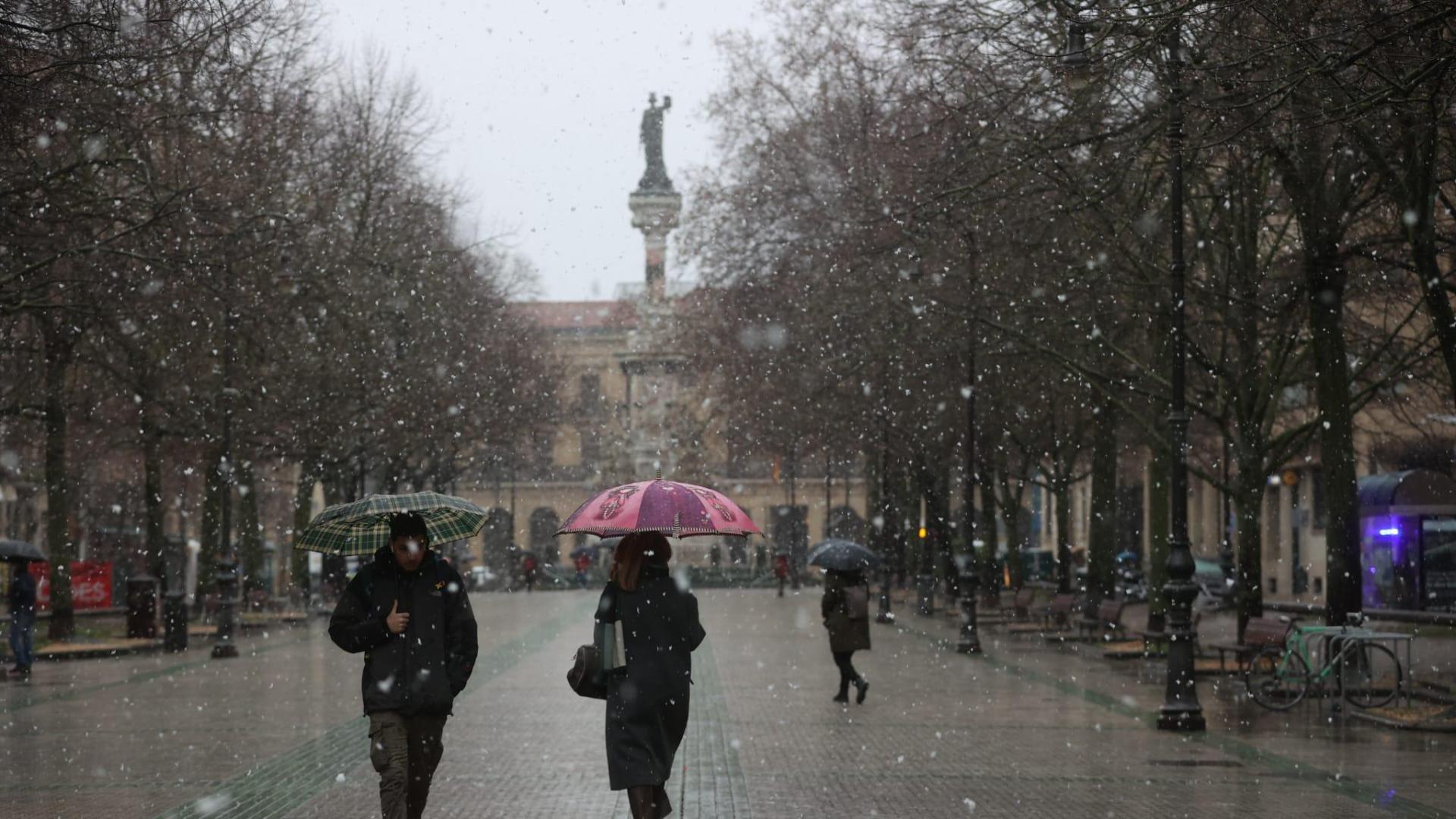 Nieve en Pamplona