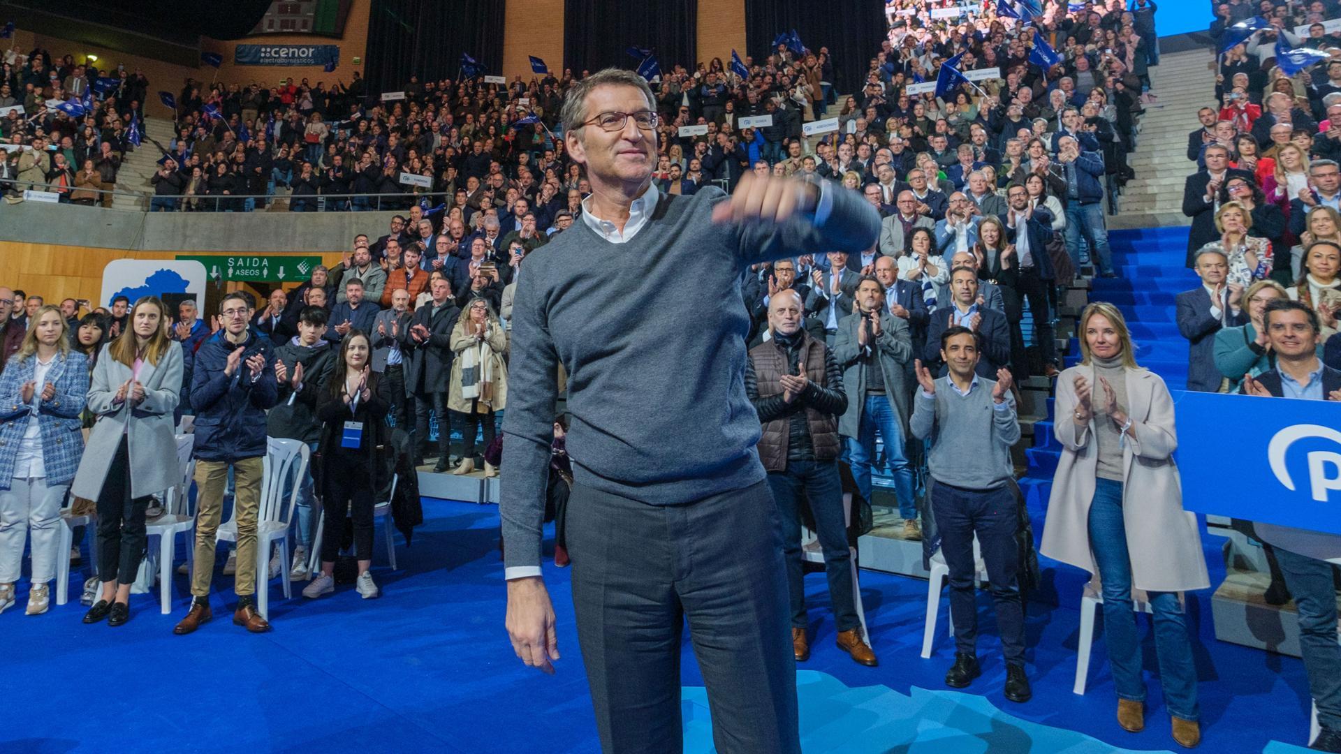 El presidente del Partido Popular, Alberto Núñez Feijóo, este sábado en su Galicia natal