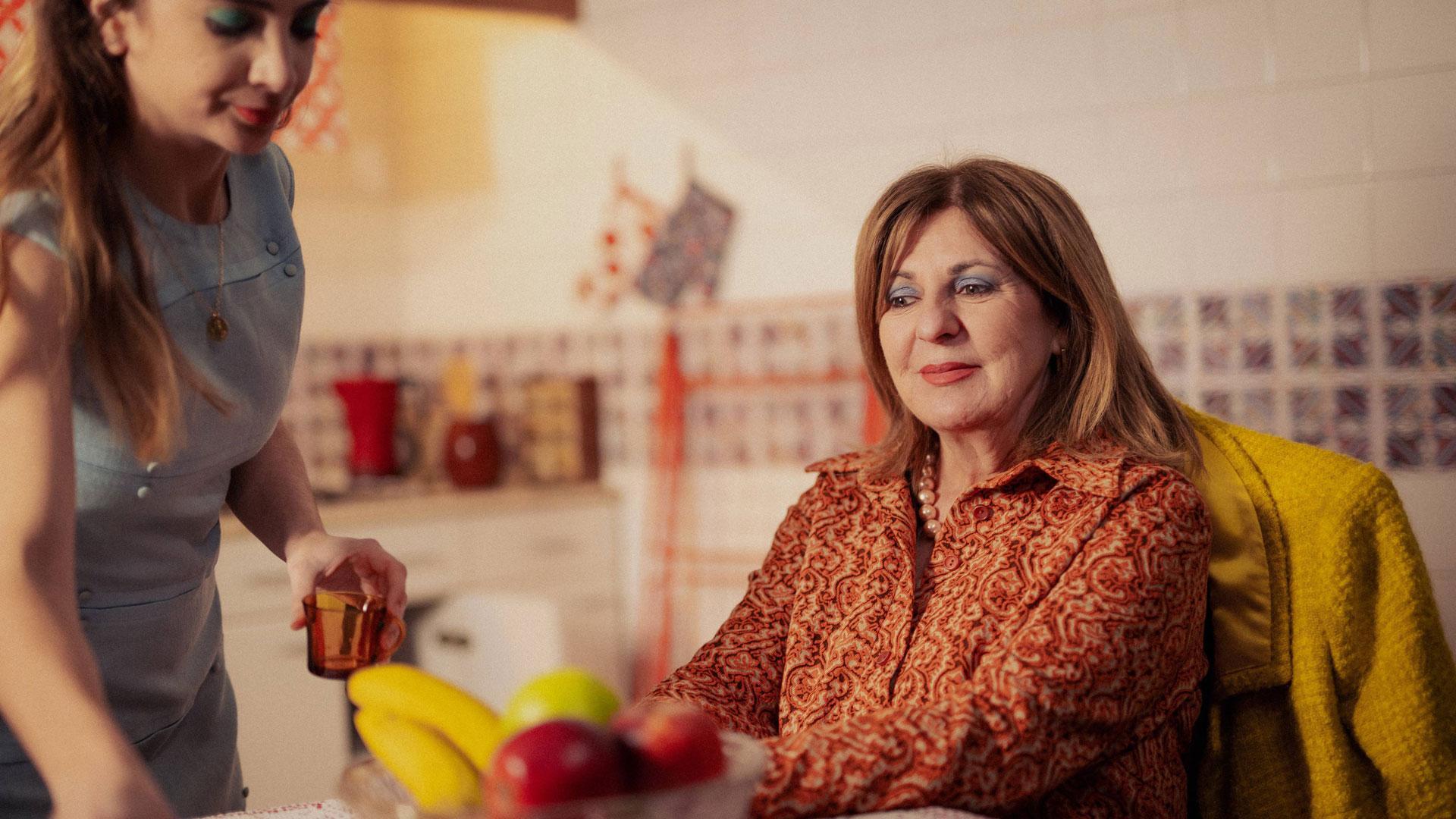 Maribel Salas en el rodaje del corto (R)ojo por (r)ojo, dirigido por Lucía Aparici