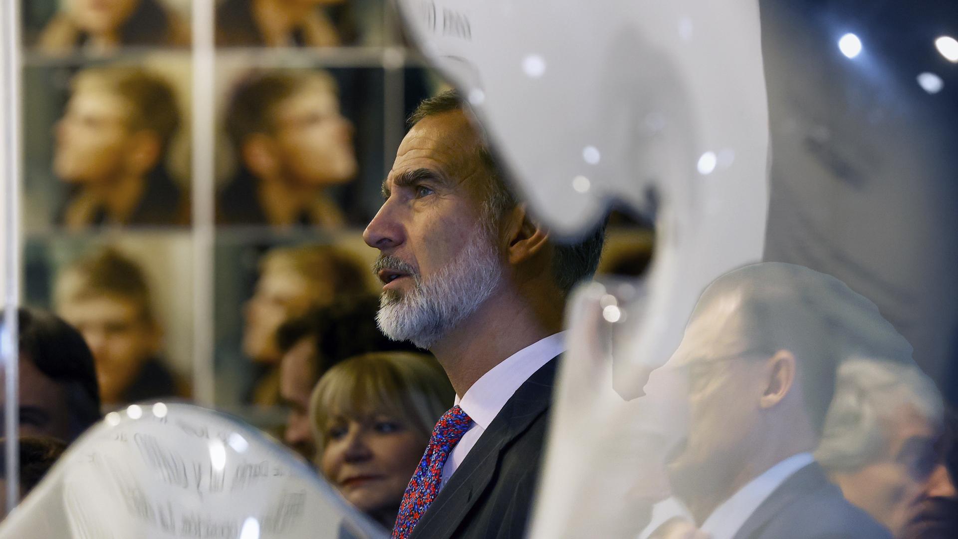 Felipe VI, durante su visita a la última edición de ARCO