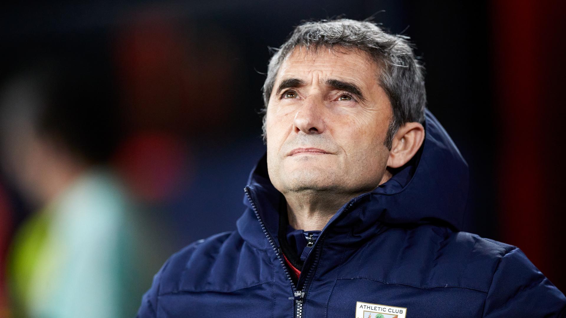 Ernesto Valverde, entrenador del Athletic, en El Sadar