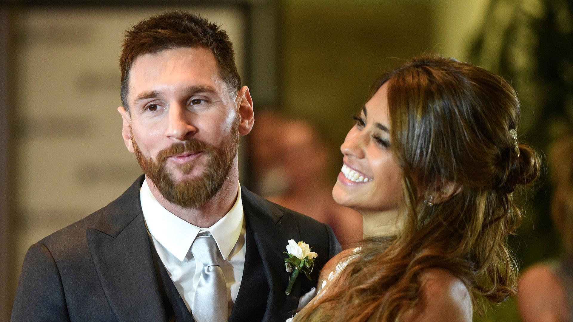 Imagen de archivo de Messi junto a Antonella Roccuzzo