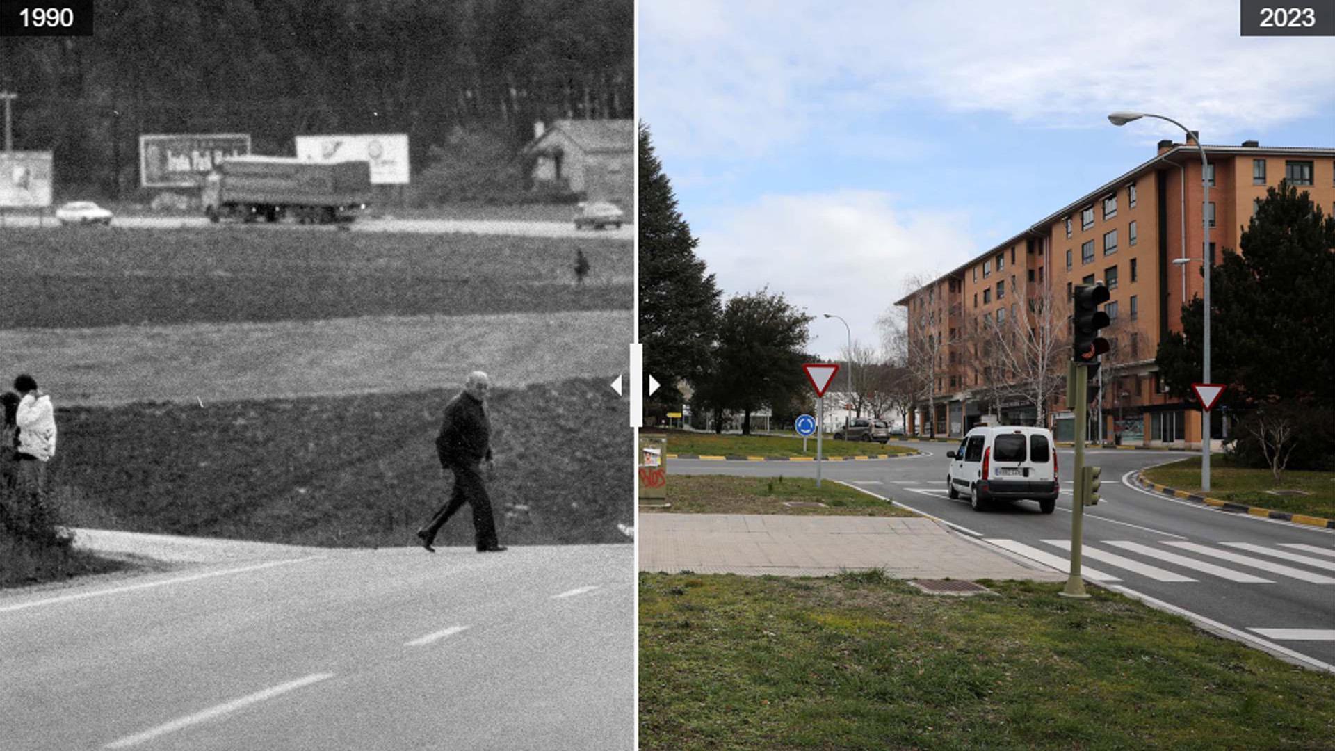 Antes y después de la variante de Burlada