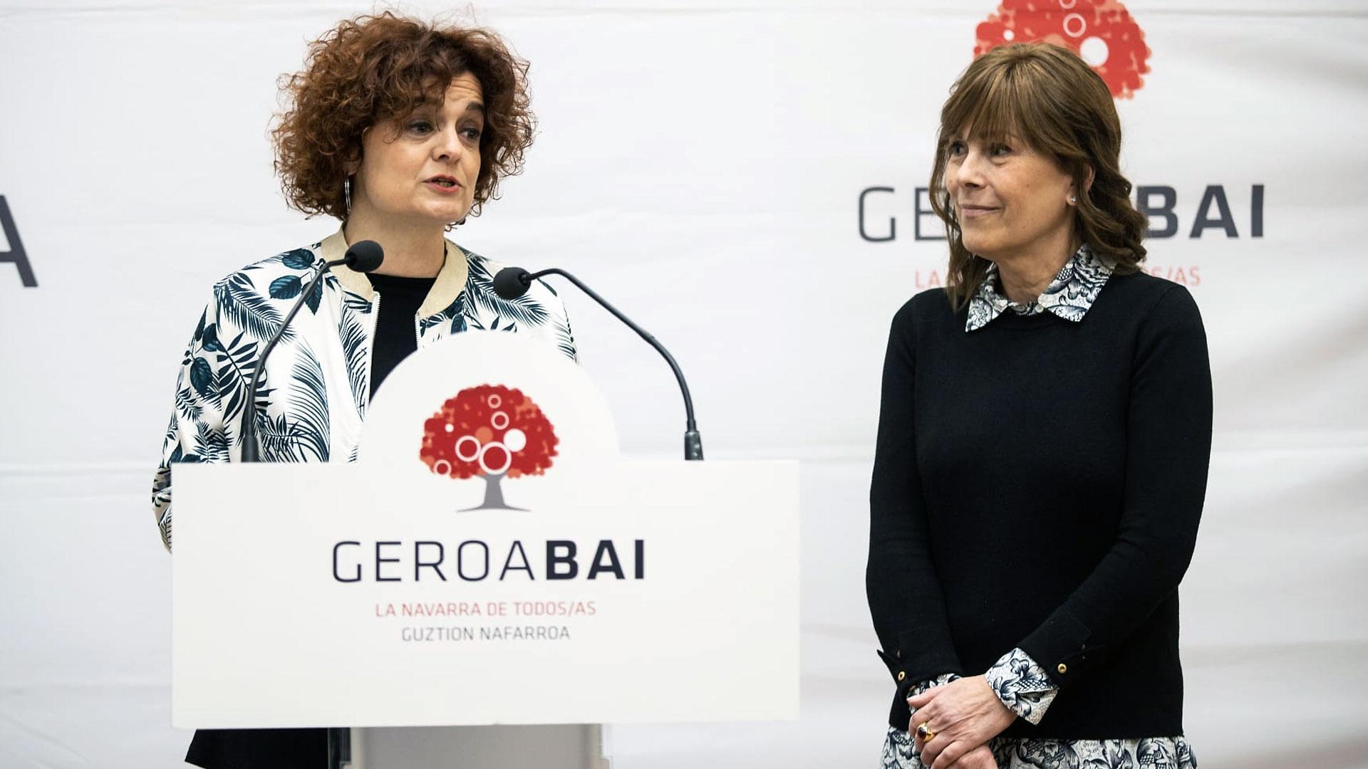 Blanca Regúlez Álvarez y Uxue Barkos, de Geroa Bai