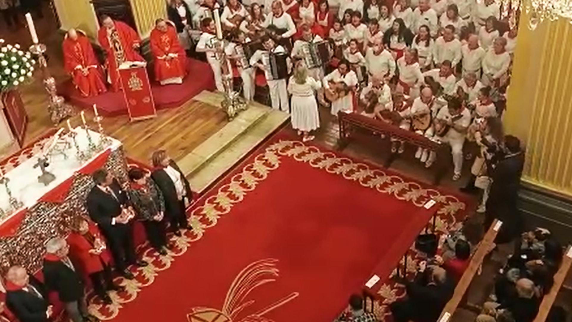 Vídeo con la 'Jota a San Fermín' de Joaquín Madurga en la misa del 3 de marzo