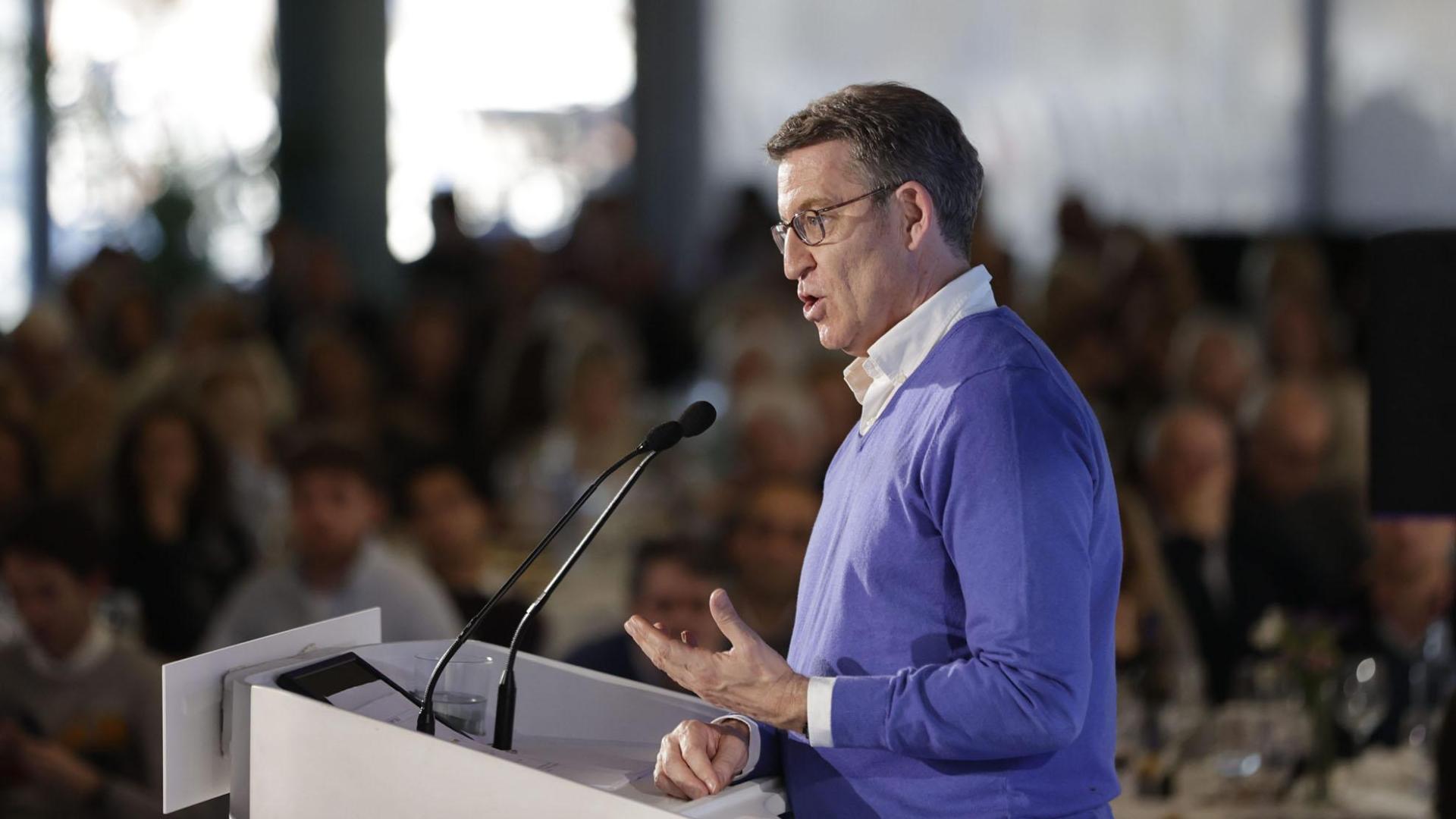 Alberto Núñez Feijóo, este sábado en un cocido popular del PP en A Coruña