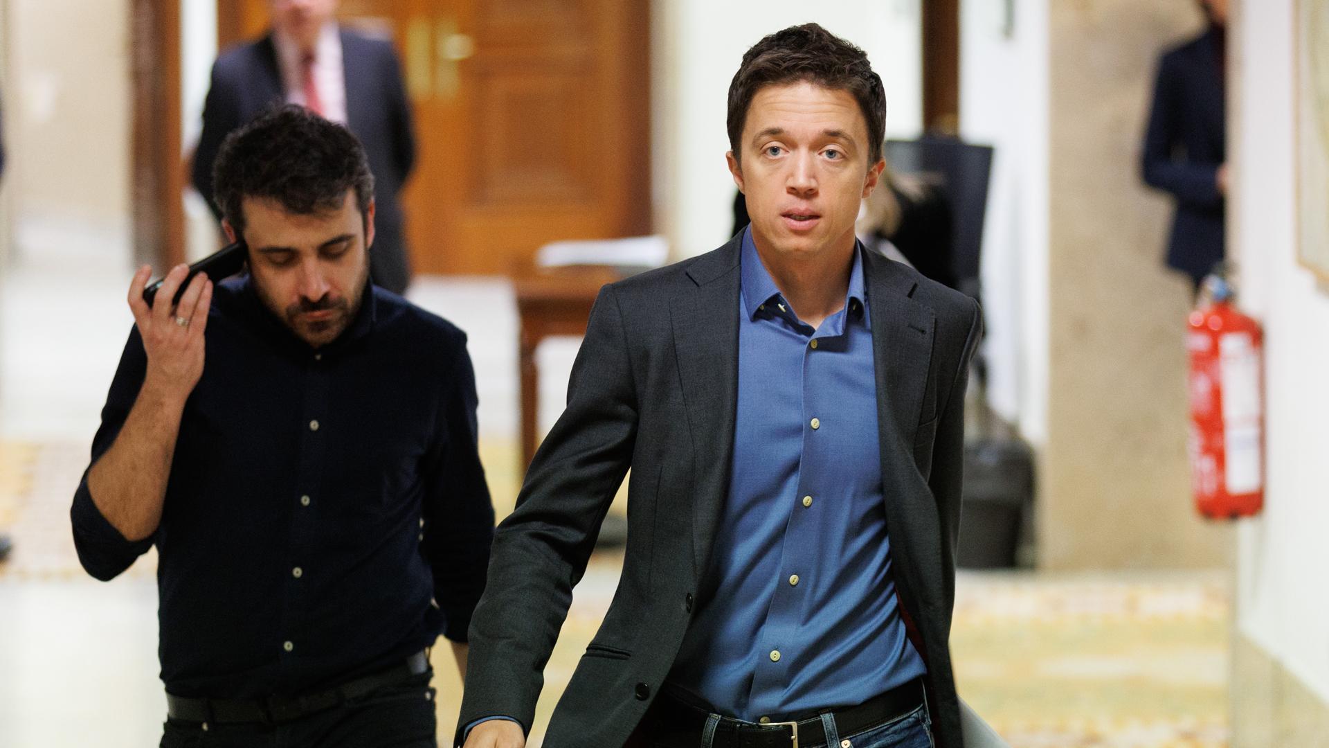 Íñigo Errejón, líder de Más País, a su llegada a una reunión de la Junta de Portavoces, en el Congreso de los Diputados