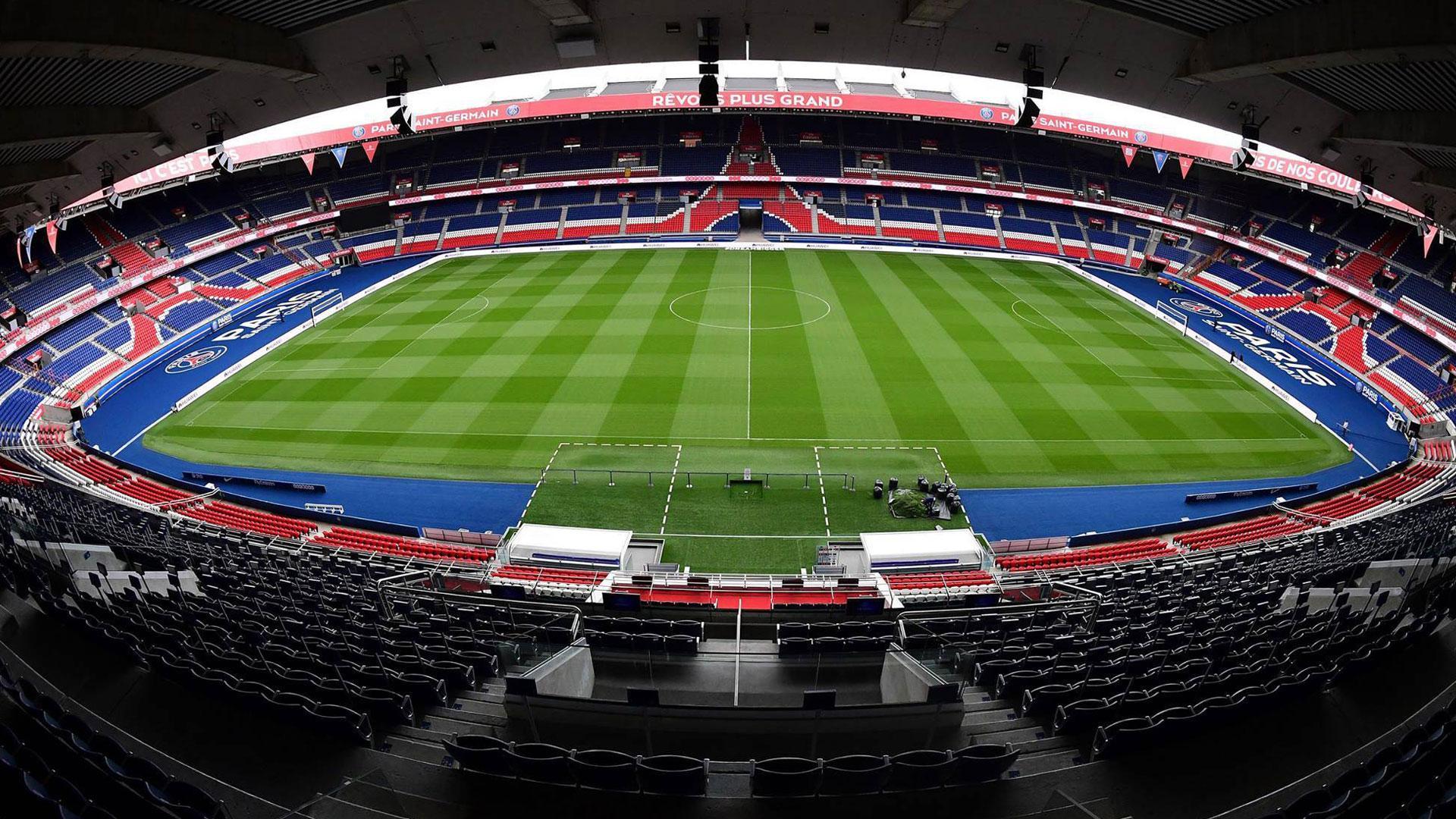 Una vista panorámica del estadio Parque de los Príncipes de París, donde juega el PSG