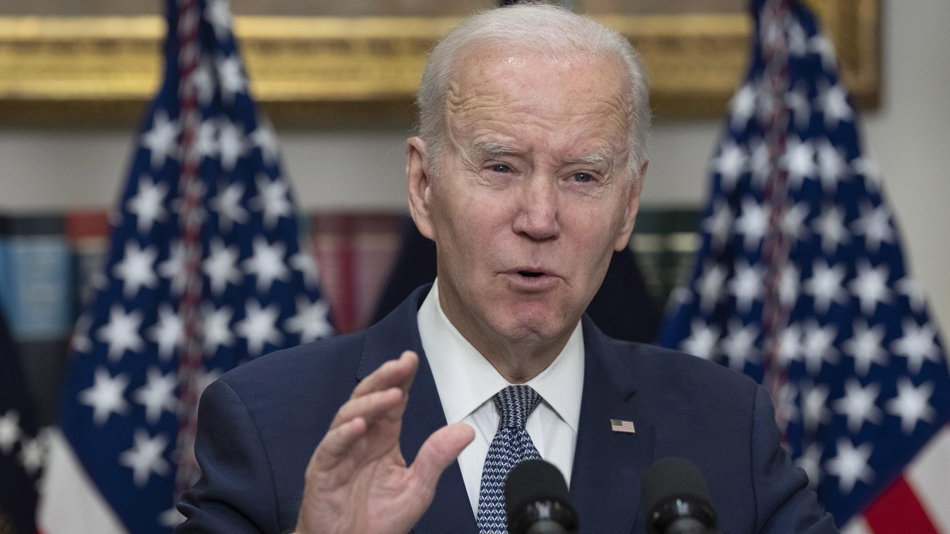 El presidente de EE UU, Joe Biden, en su comparecencia de este lunes