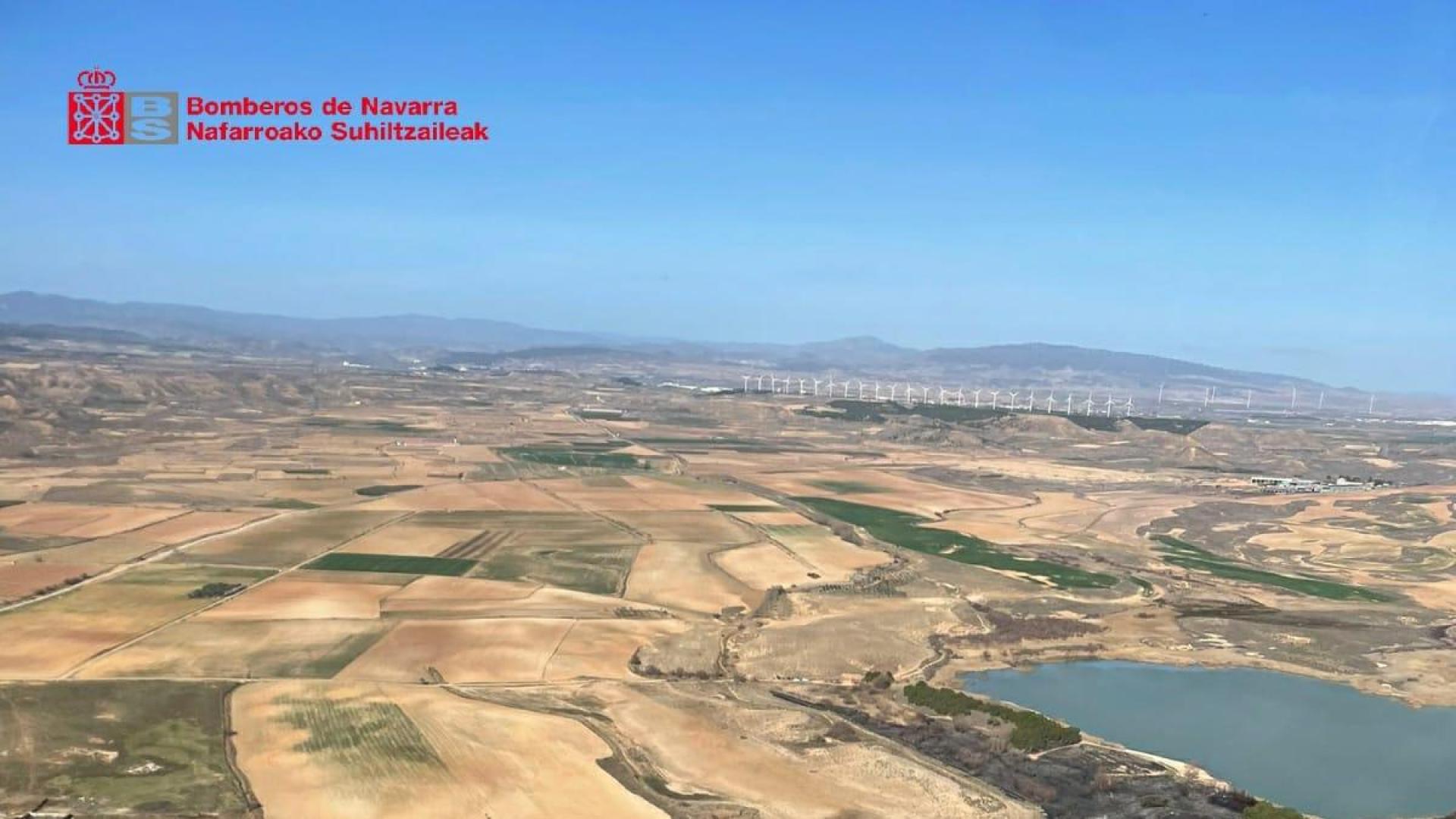 Vista de la superficie quemada en el incendio de la Balsa de Pulguer