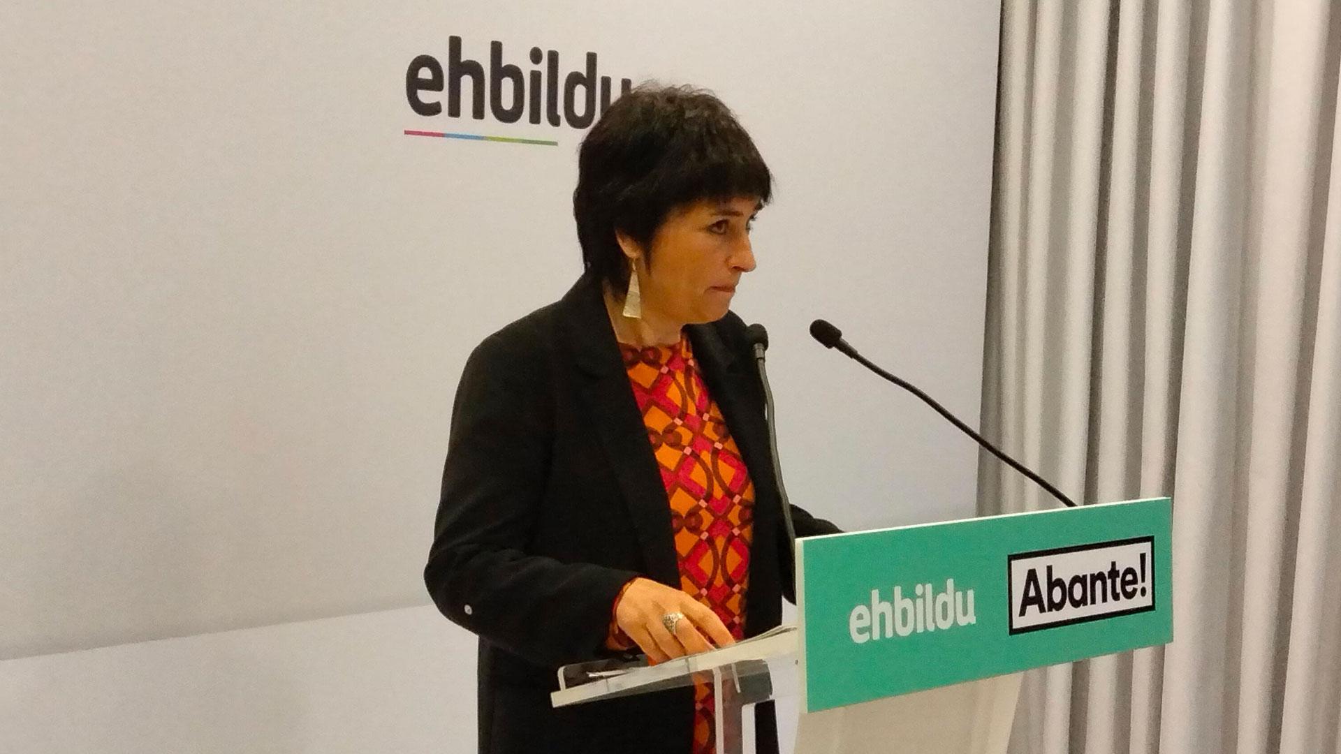 La candidata de EH Bildu a la Presidencia del Gobierno, Laura Aznal