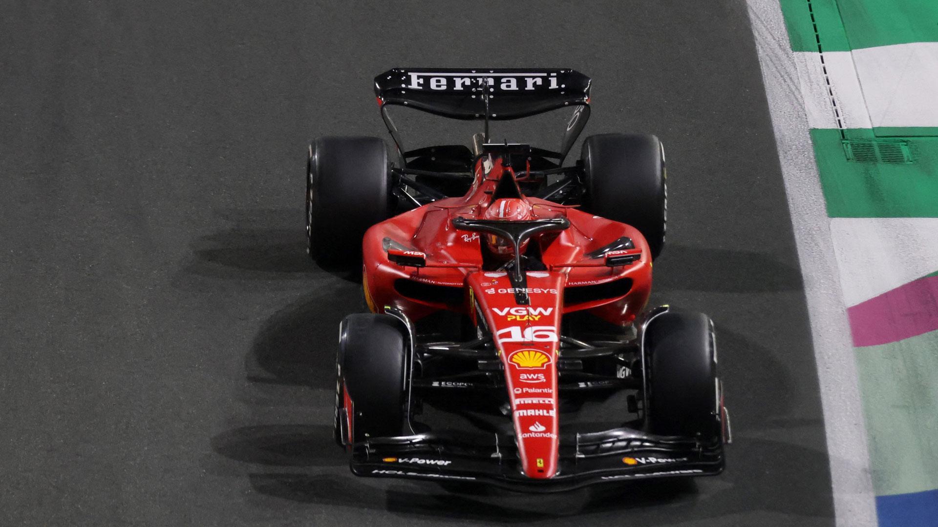 Un coche de Fórmula 1 de Ferrari en el pasado Gran Premio de Arabia Saudí