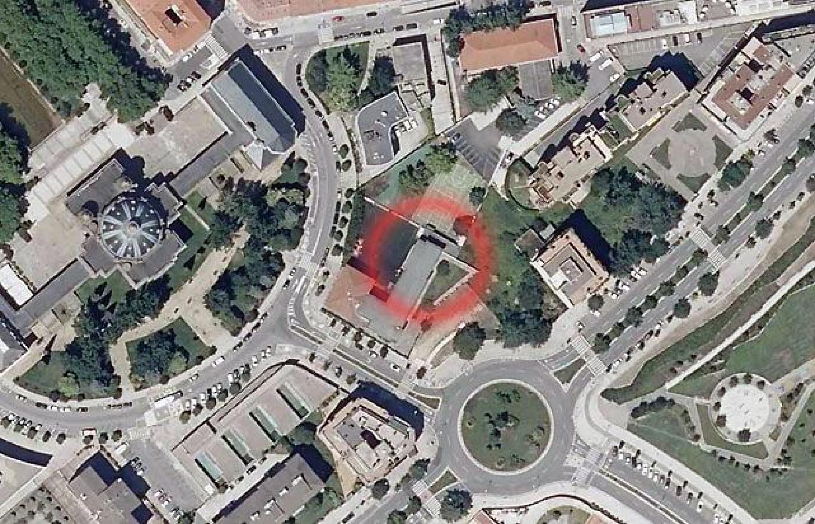 Zona afectada por la prolongación de la calle Amaya.