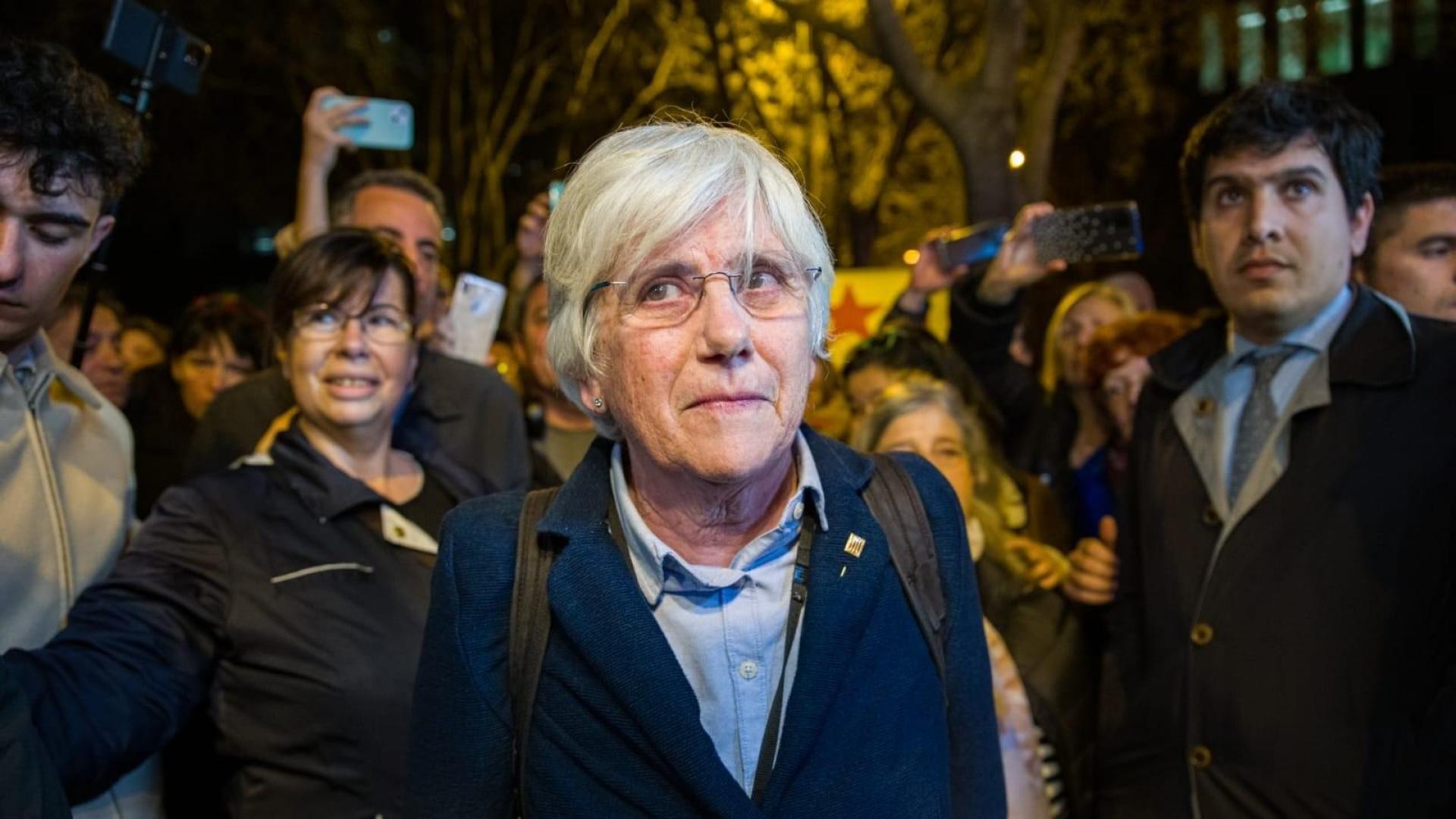 Clara Ponsatí, a su salida de la Ciudad de la Justicia