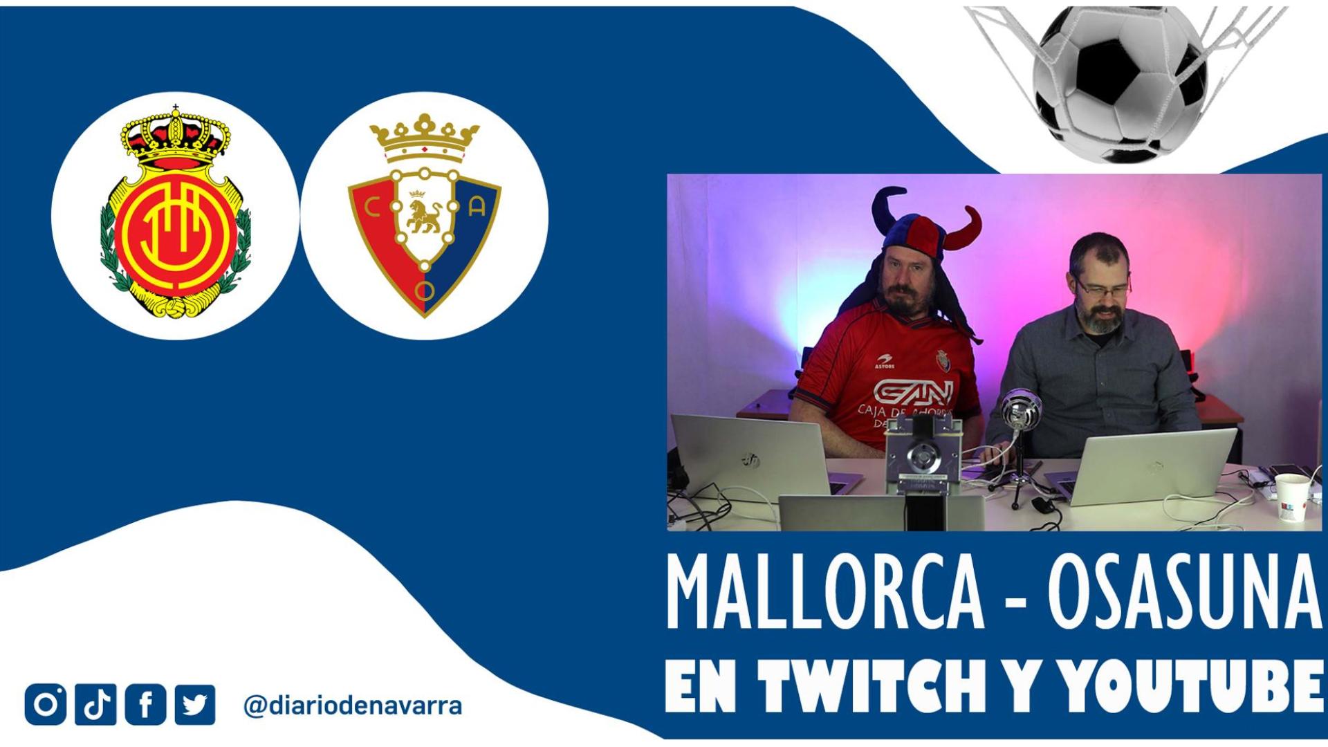 Mallorca - Osasuna, en Twitch y YouTube