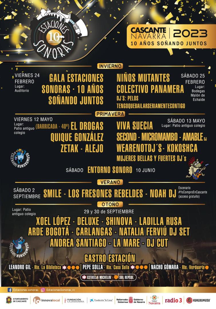 Cartel del festival Estaciones Sonoras de 2023.
