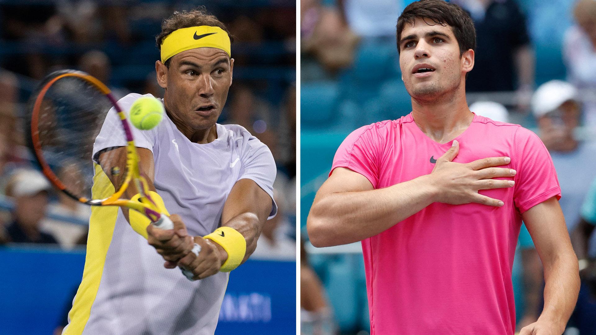 Rafael Nadal y Carlos Alcaraz