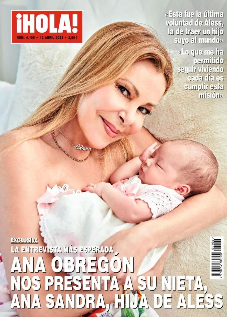Portada de la revista ¡Hola! con la exclusiva de que la hija adoptiva de Ana Obregón es su nieta, hija de su hijo Aless Lecquio