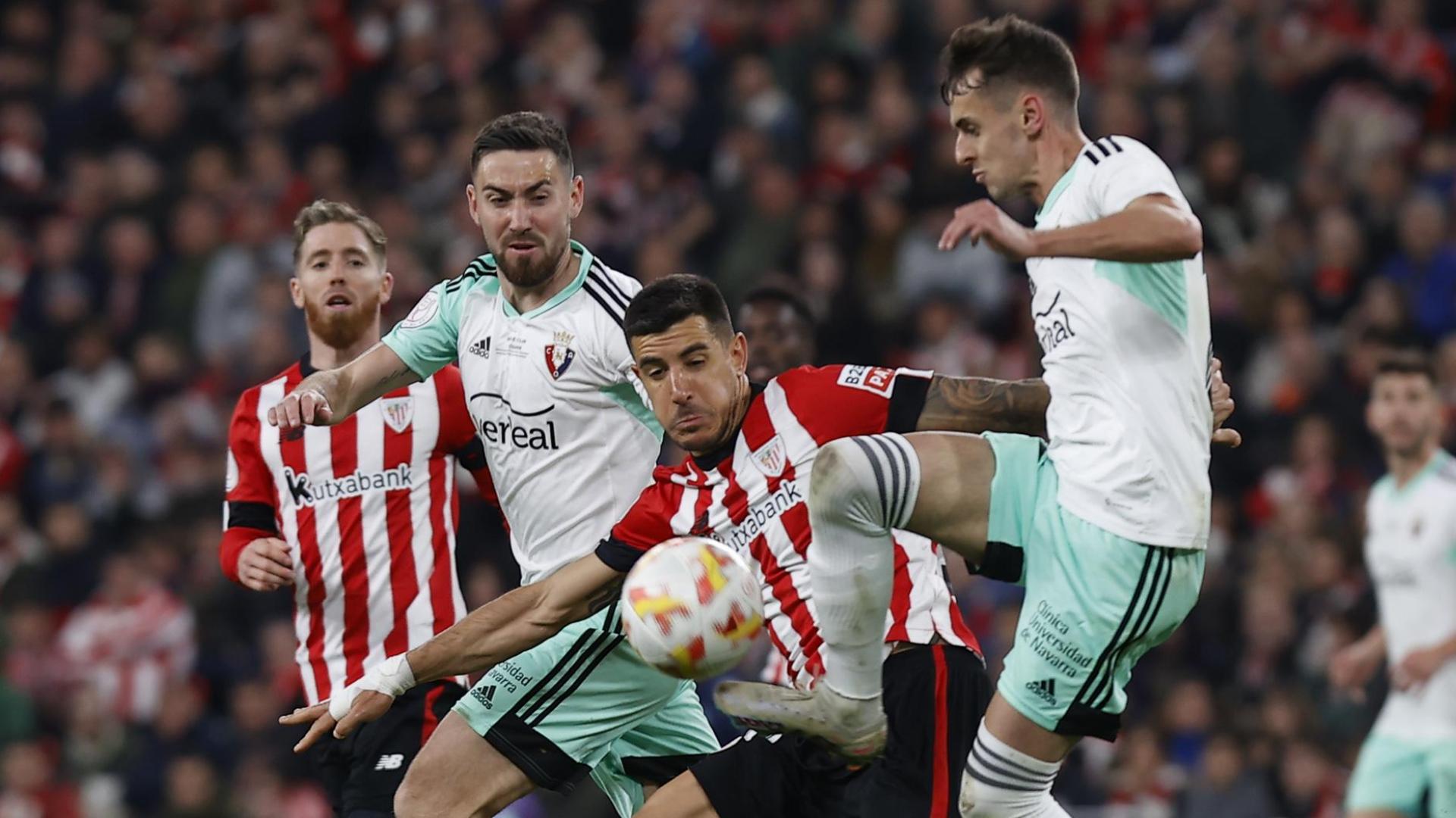 Aimar Oroz, en el partido contra el Athletic en San Mamés