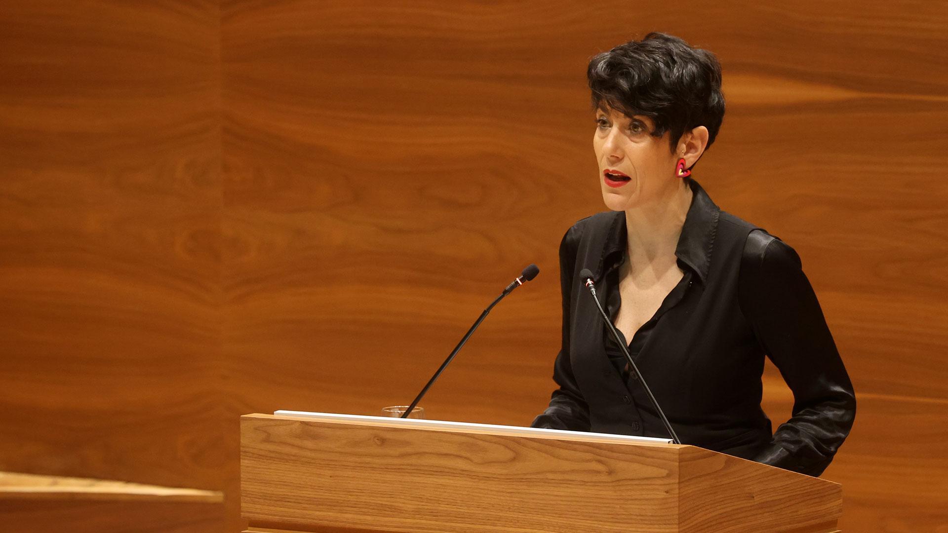 Elma Saiz en el Parlamento