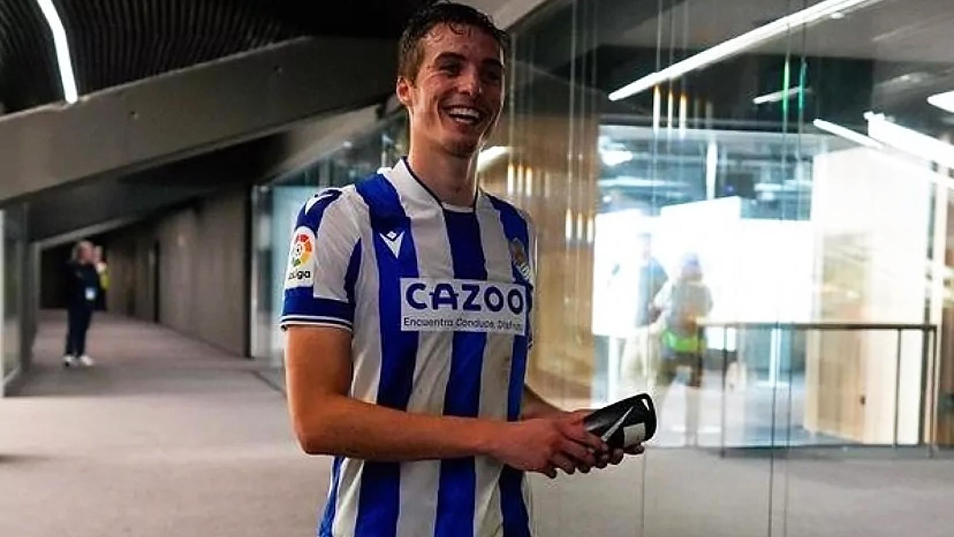Ion Pacheco, en una imagen compartida en redes por la Real Sociedad.