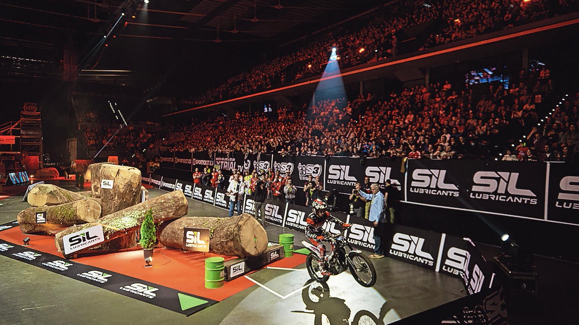 Un lance de la pasada prueba del Mundial de X Trial que se disputó en el Navarra Arena.