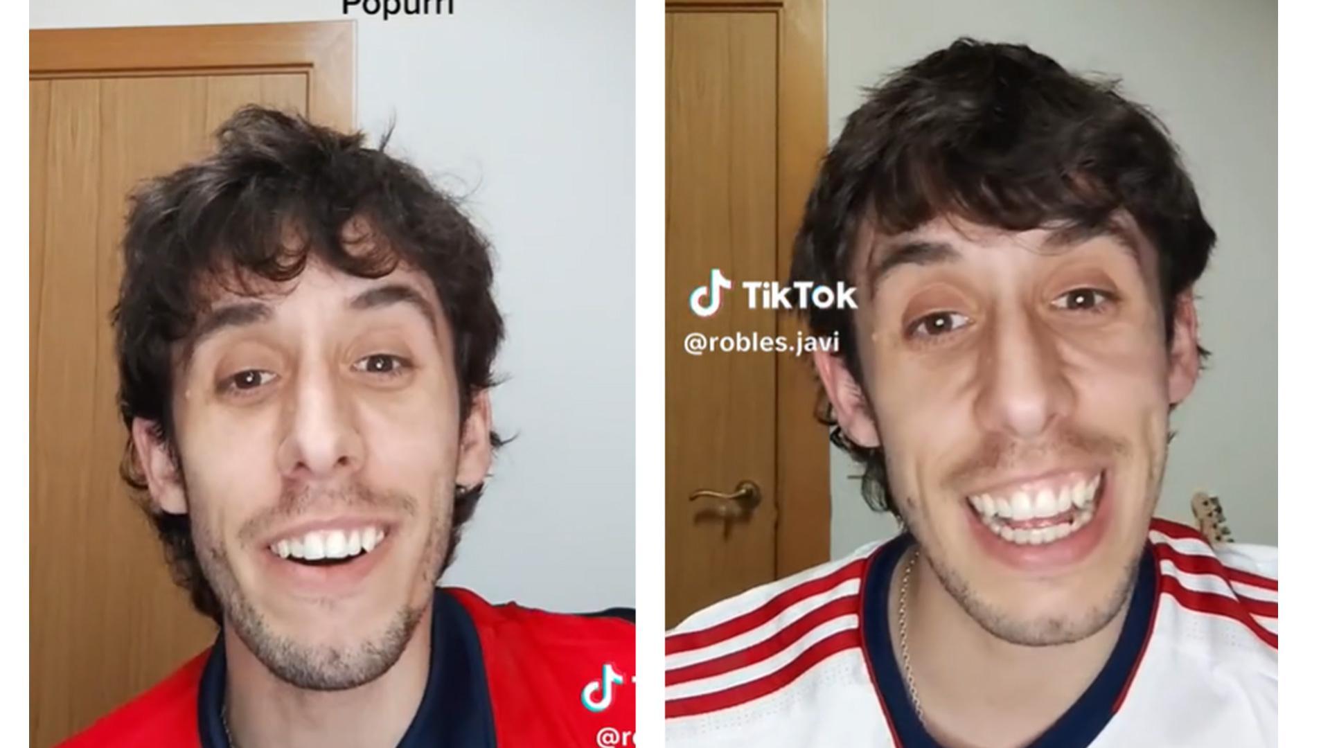 Imágenes del perfil de Tik Tok de Javi Robles
