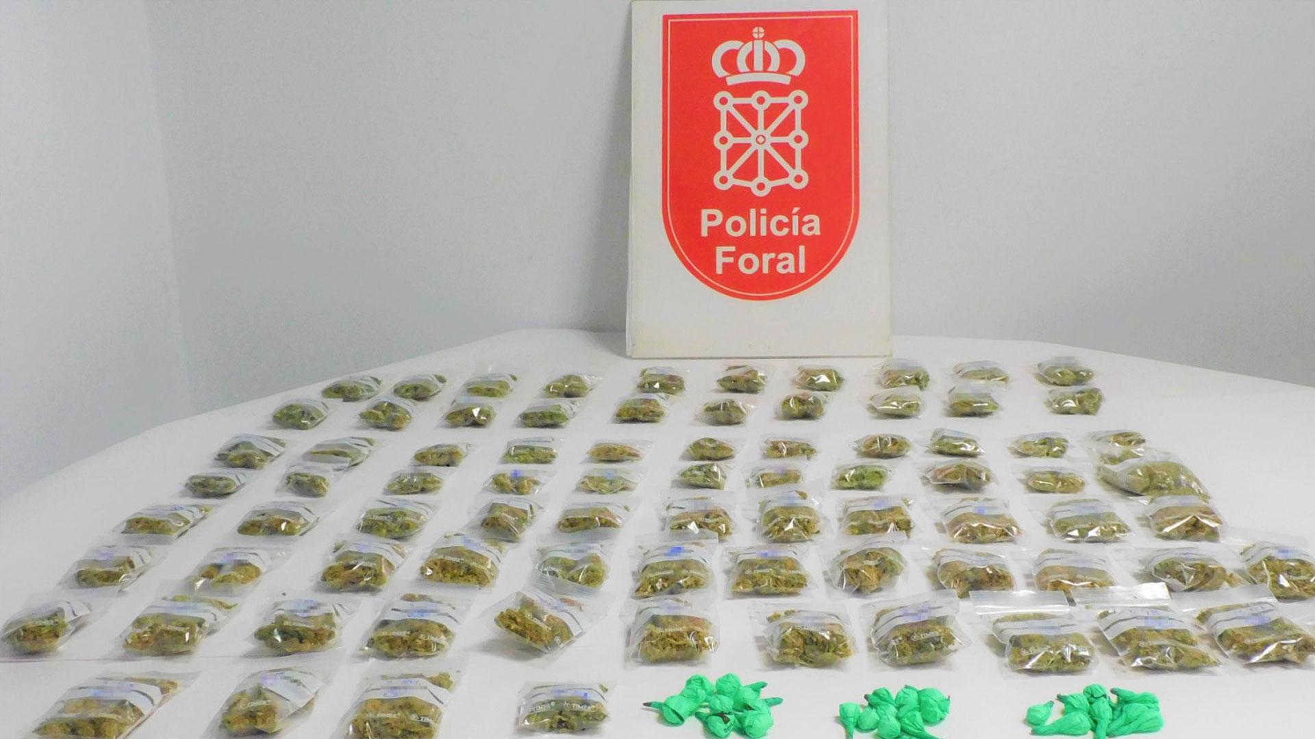 Droga incautada por la Policía Foral