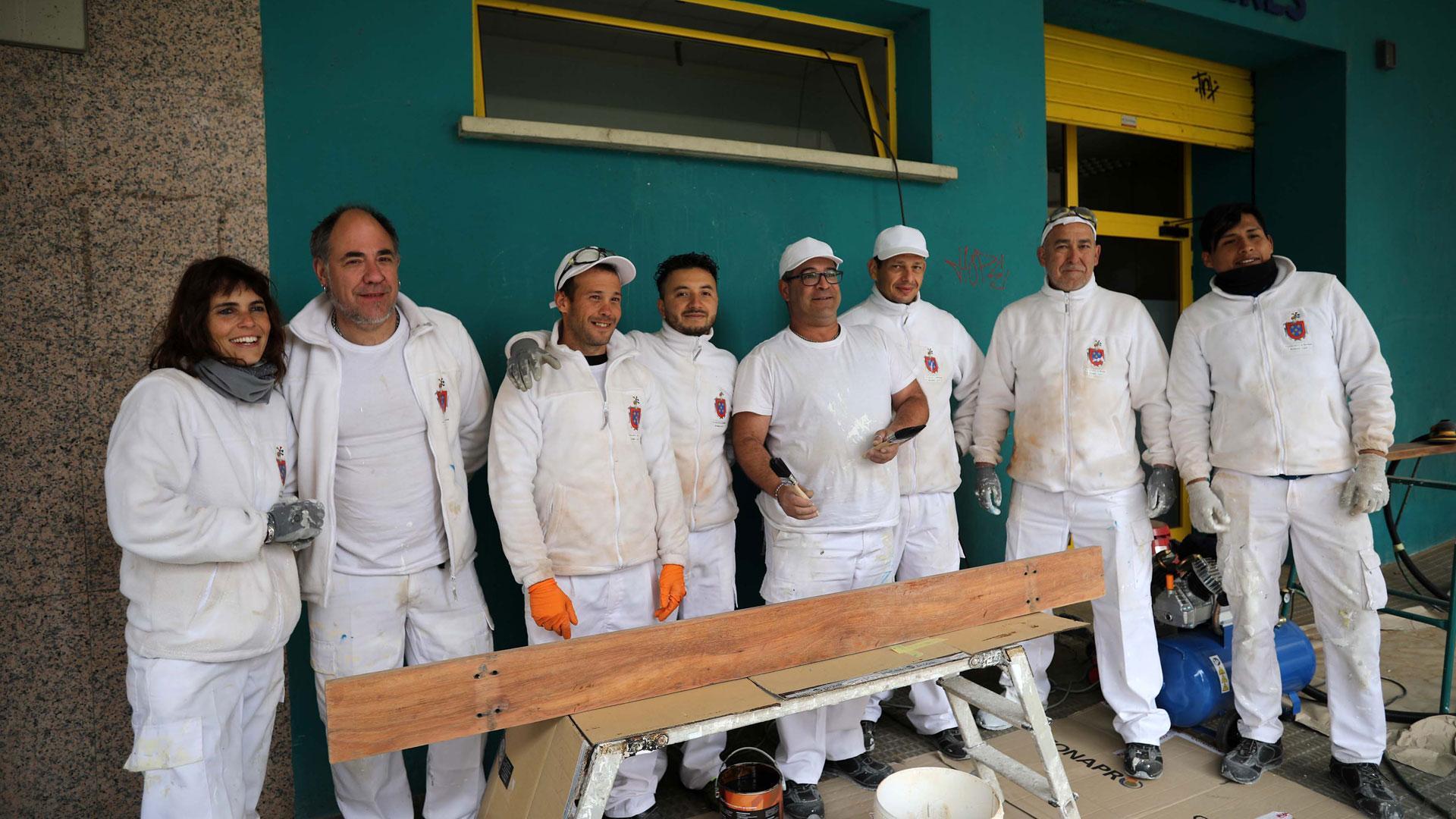 Parte de los alumnos del taller iniciado el pasado 3 de abril y que se imparte en la ludoteca de Burlada. Concluirá con trabajo práctico