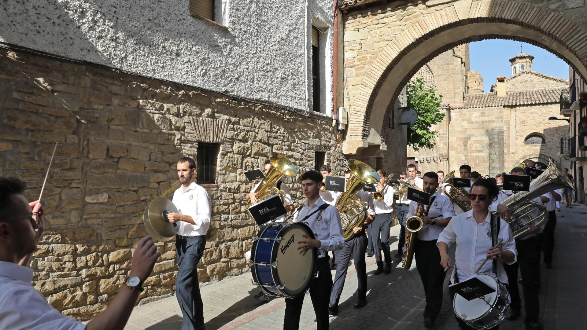 Actuación en la concentración de bandas de música celebrada el año pasado en Sangüesa