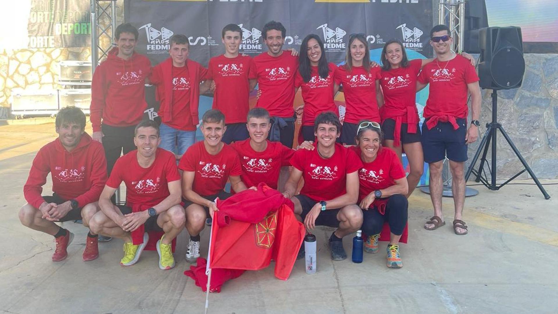 Los integrantes de la selección navarra que han competido en Rute (Córdoba)