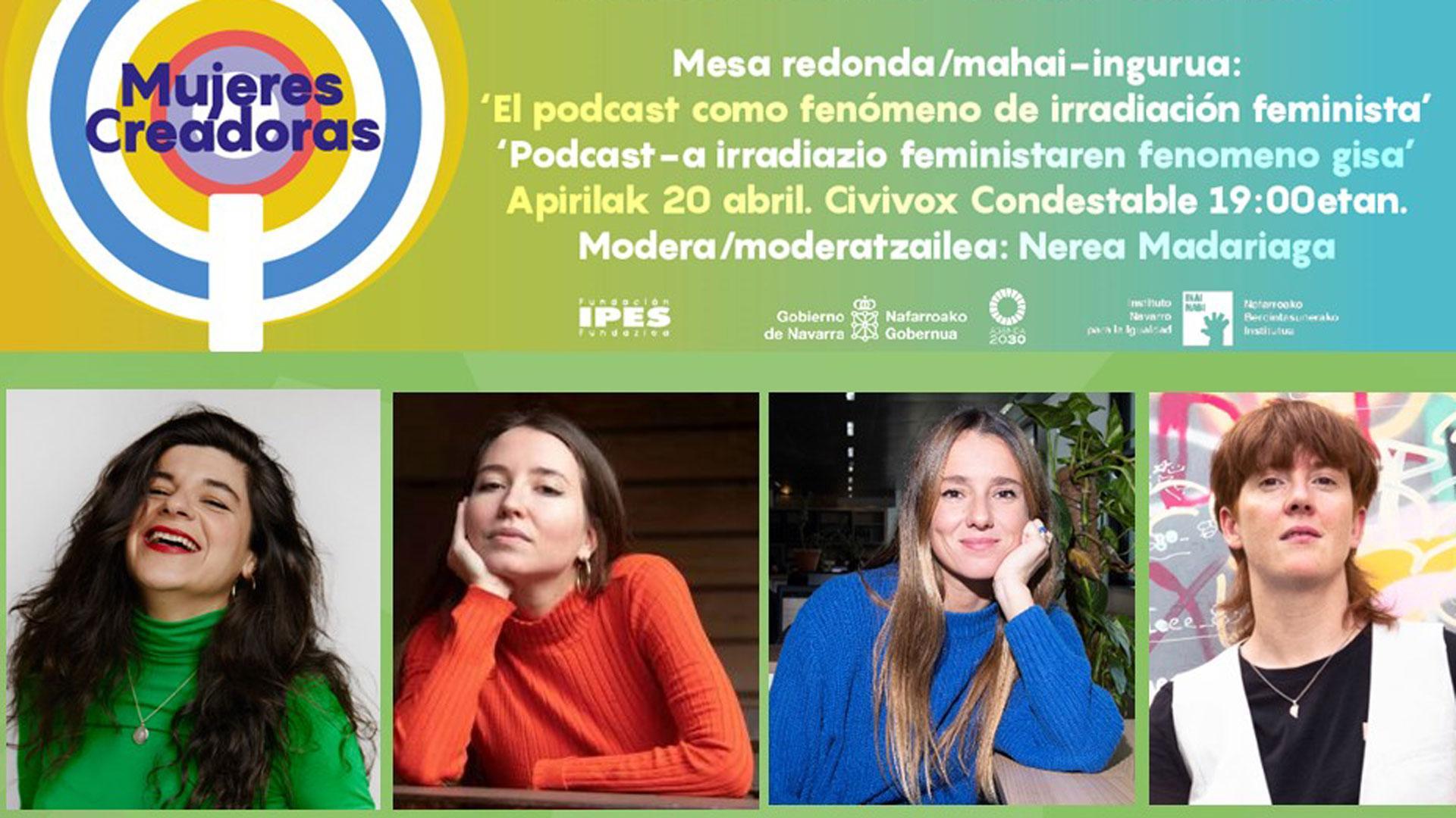 Cartel del ciclo “Mujeres creadoras” del INAI e IPES