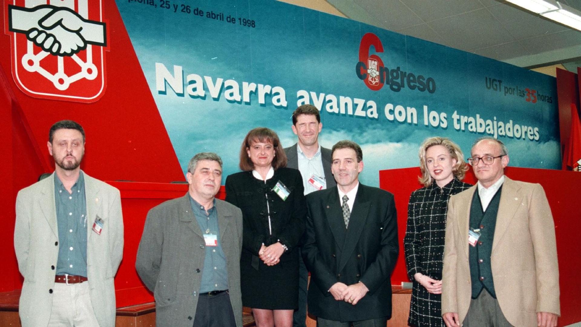 La Ejecutiva de UGT elegida en abril del 1998, con Juan Antonio Cabrero como secretario general