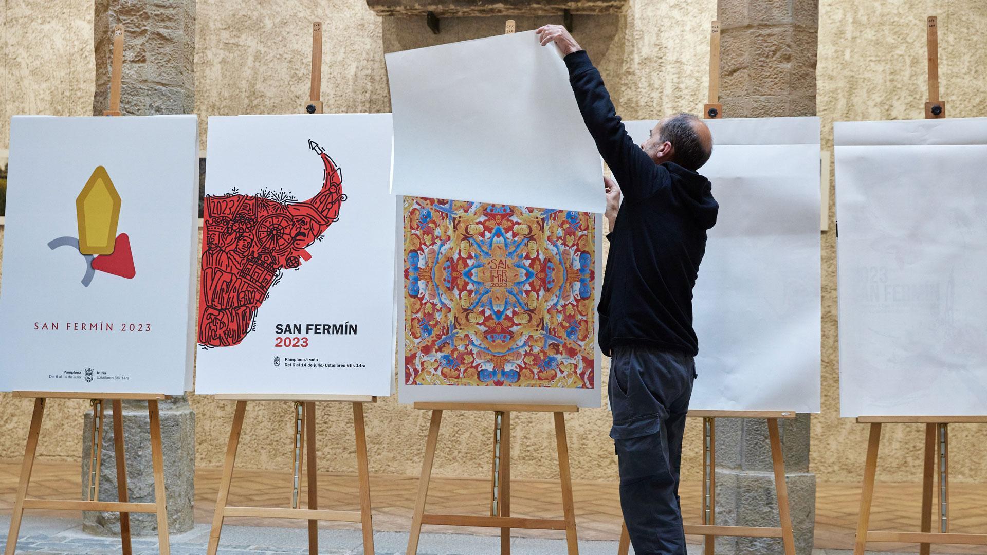Presentación de los 10 carteles finalistas de San Fermín