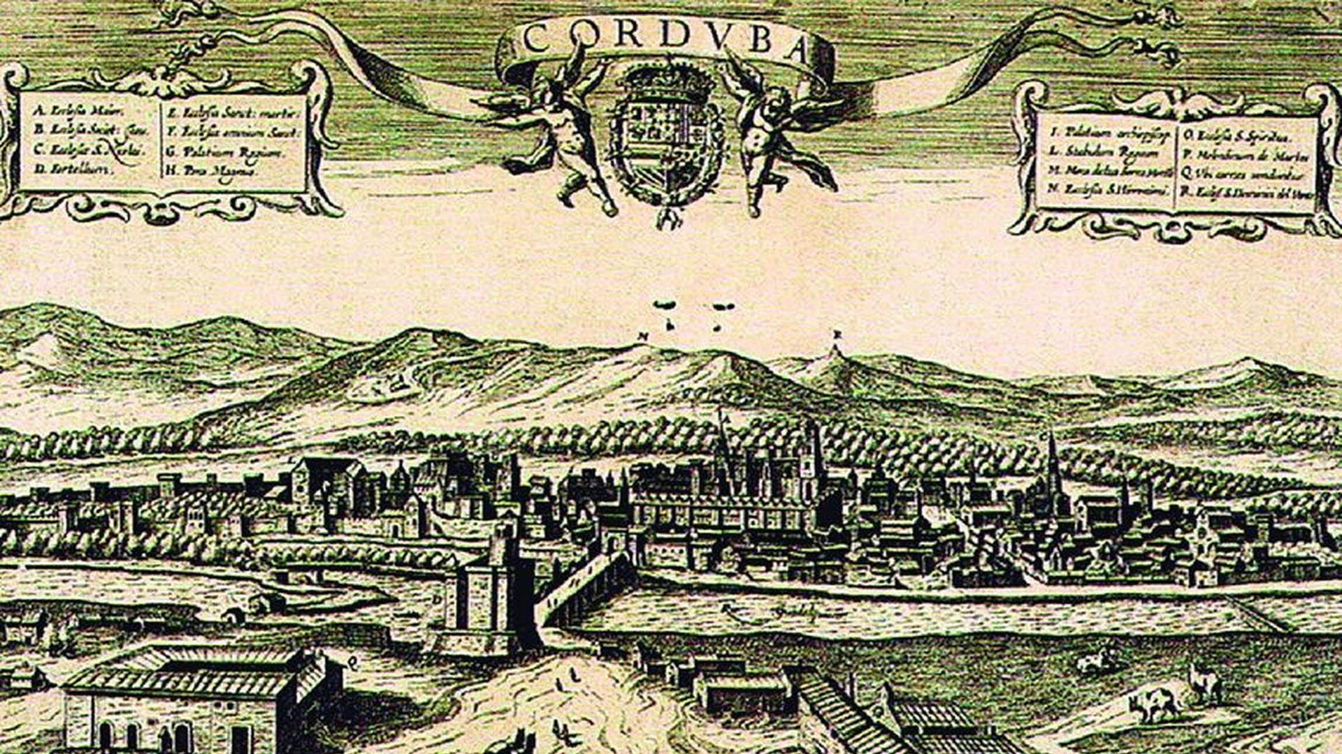 Un grabado anónimo que muestra cómo era Córdoba en el siglo XVI, la ciudad donde vivió un siglo antes el médico Juan Díaz de Torreblanca