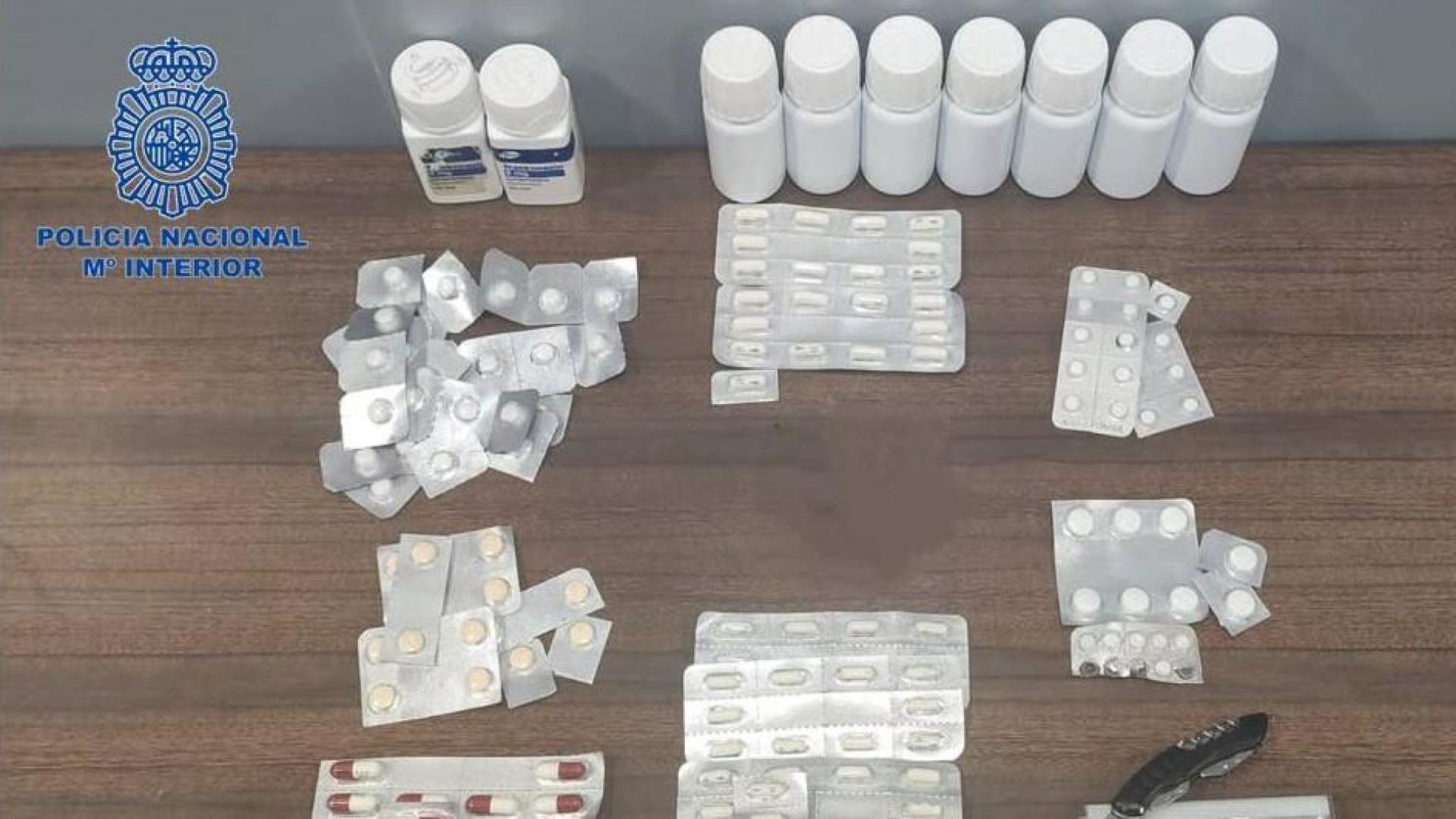 Medicamentos que portaba el detenido en su mochila