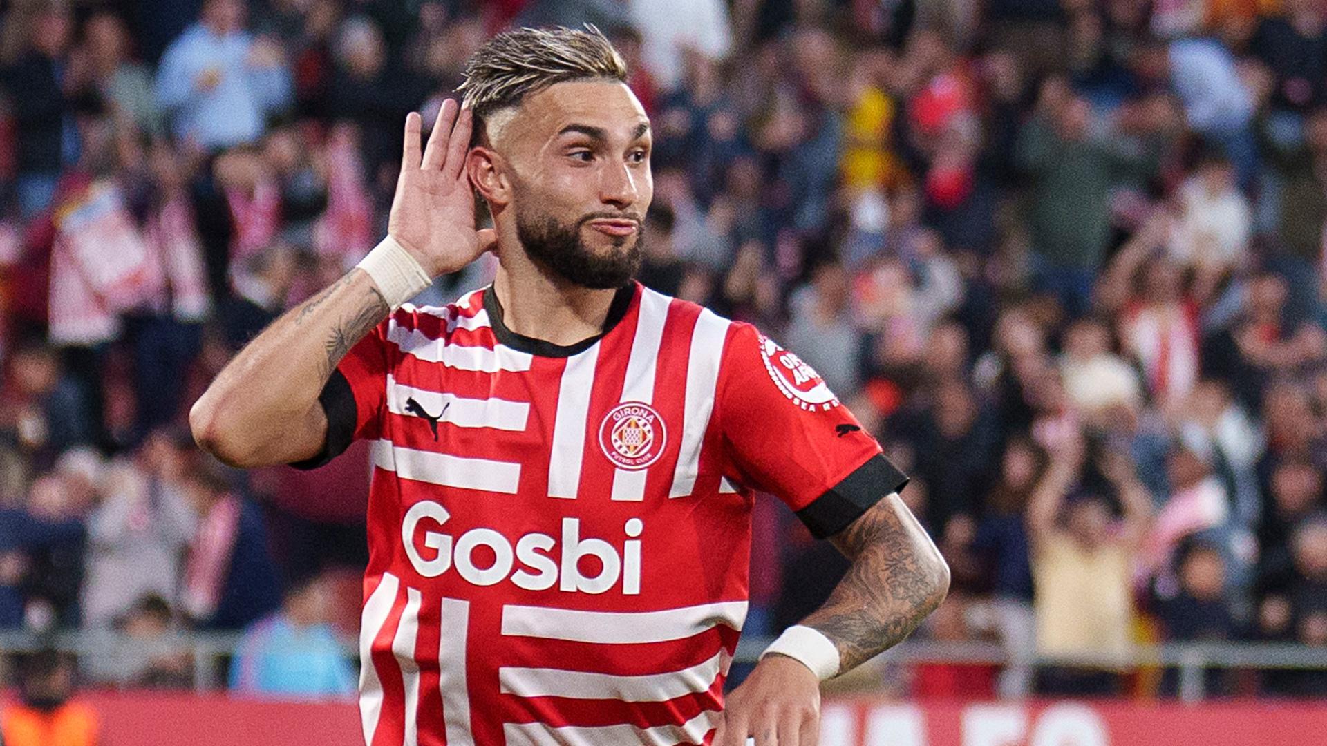 'Taty' Castellanos, tras anotar uno de sus cuatro goles al Real Madrid
