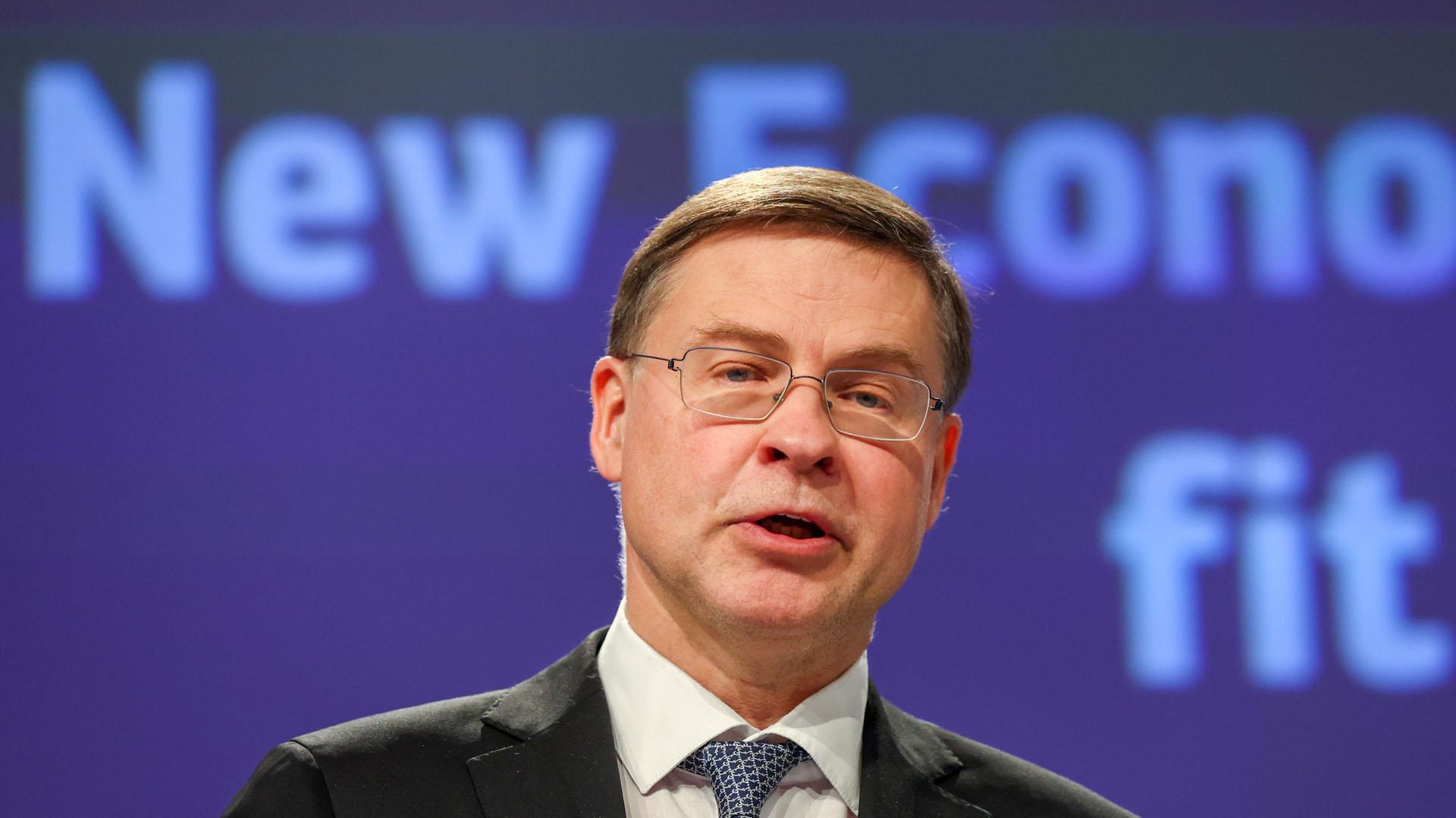 Valdis Dombrovskis, vicepresidente económico de la Comisión Europea
