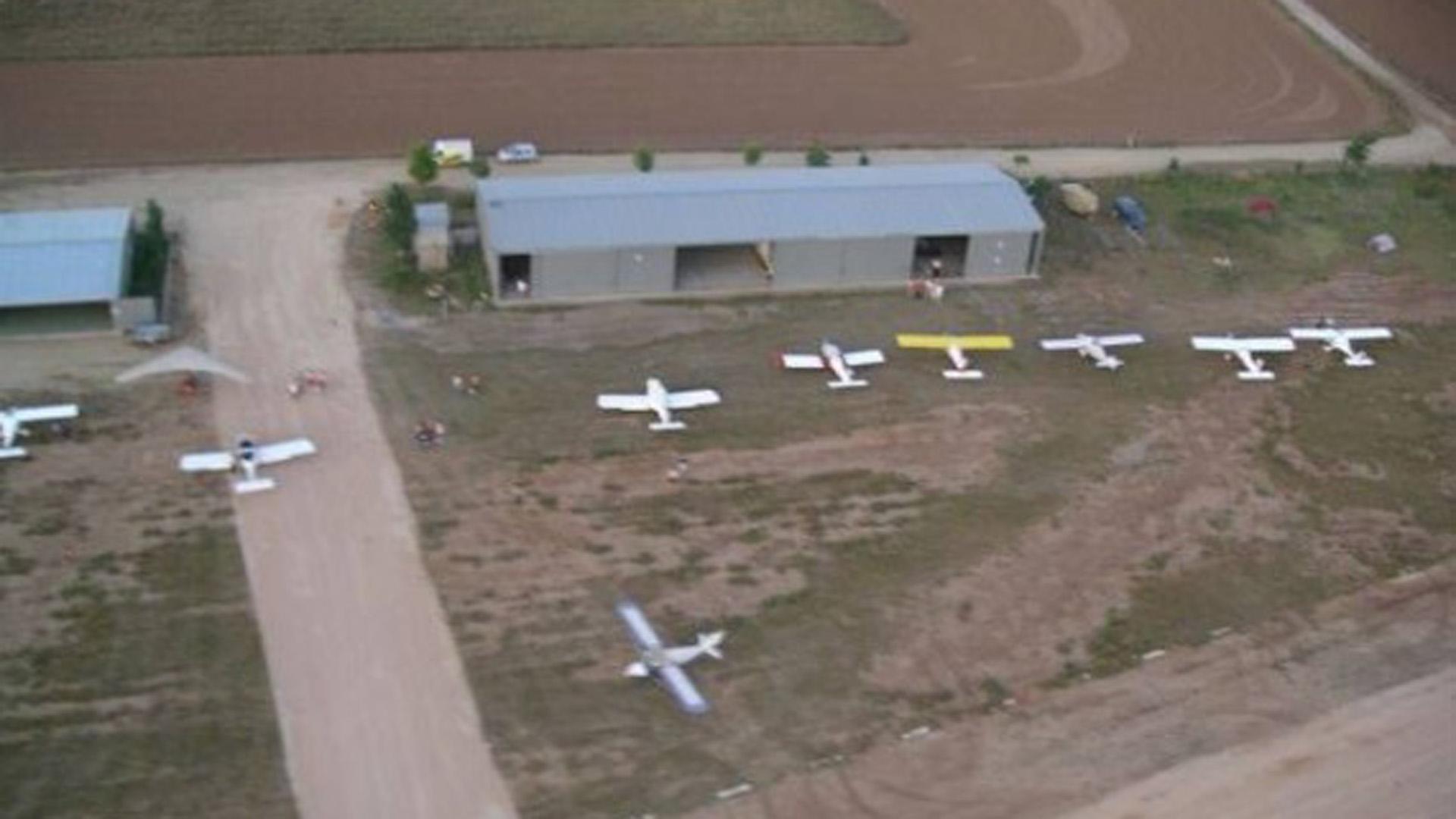 Vista aérea del Club de Vuelo Agua Salada de Tudela