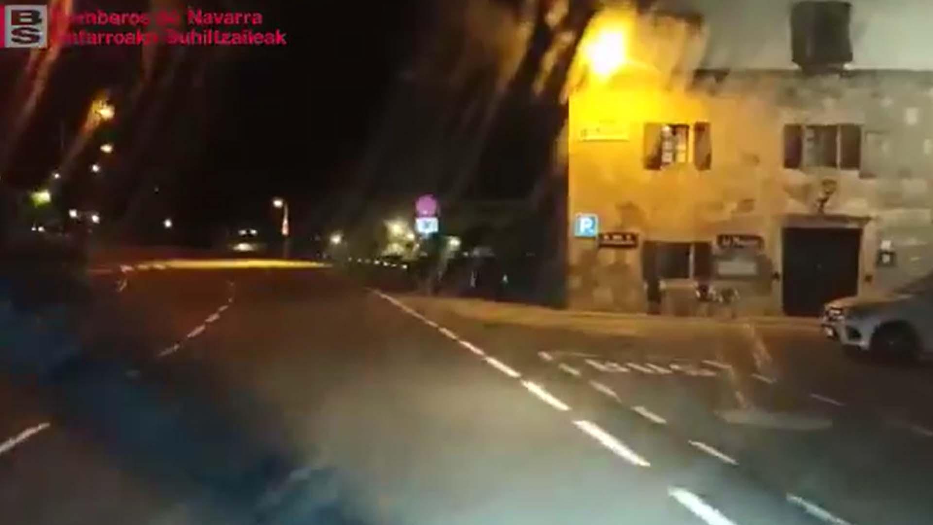 Efectivos de bomberos del parque de Burguete se movilizaron para la búsqueda del peregrino