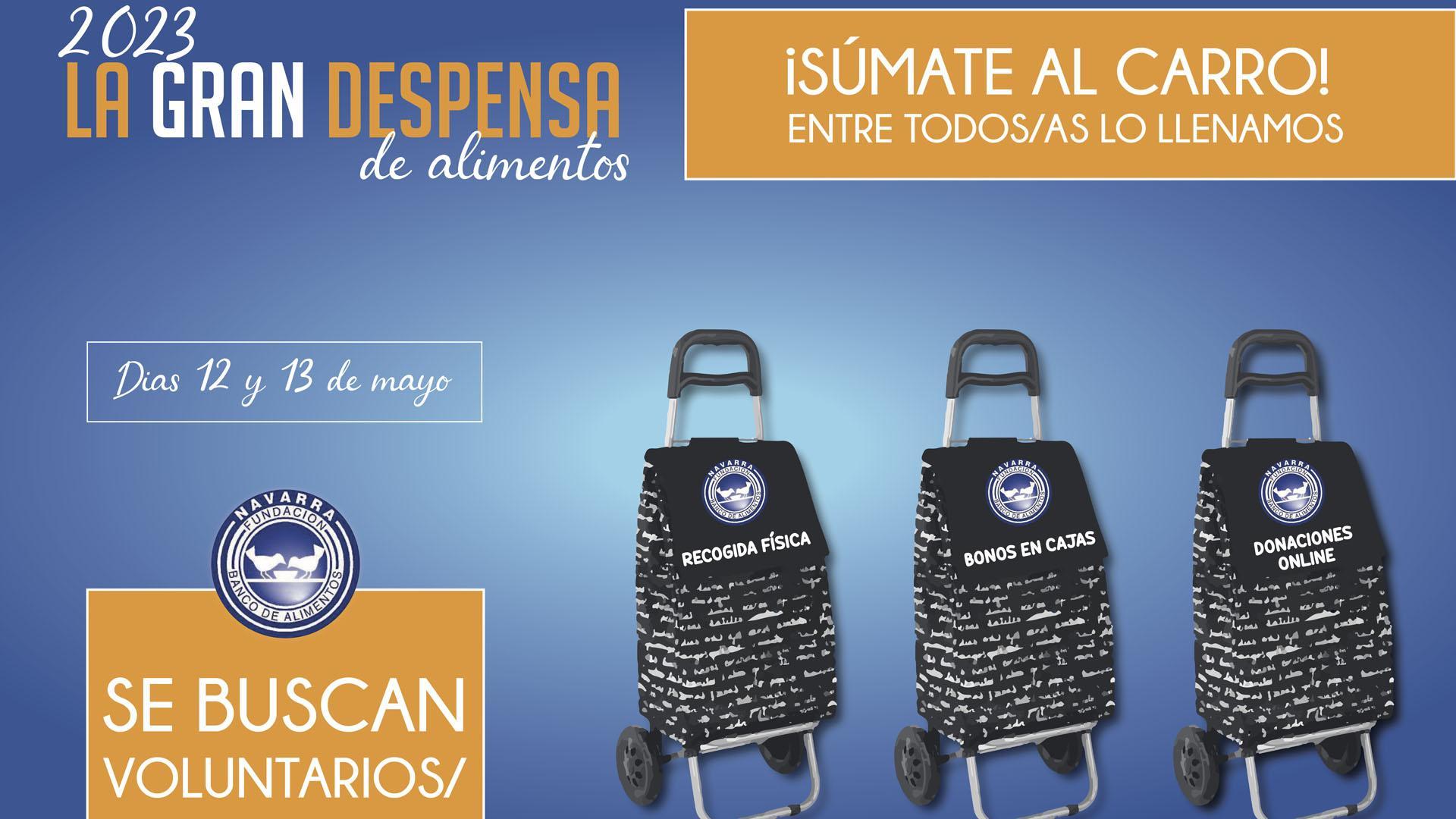 Cartel del Banco de Alimentos de Navarra para la captación de voluntarios