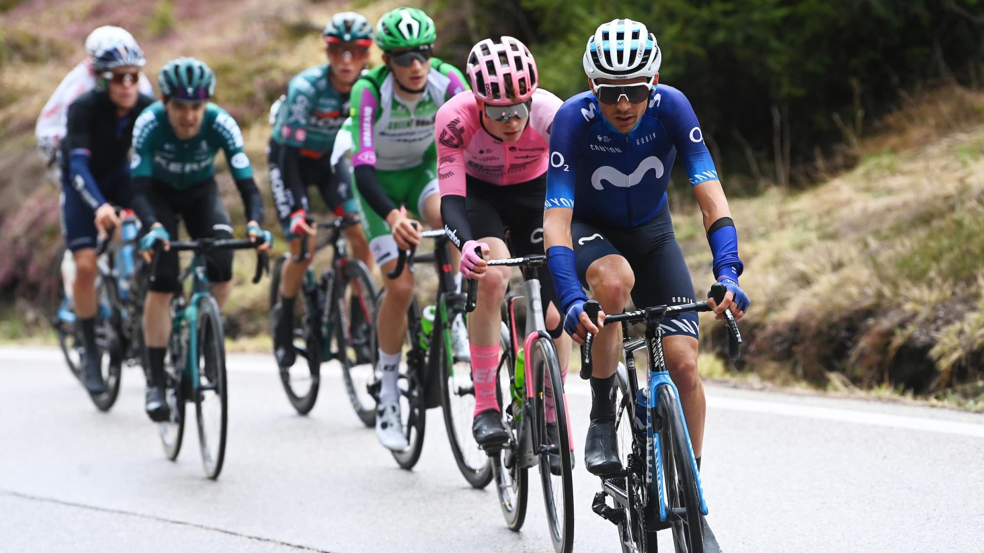 Óscar Rodríguez, en el pasado Tour de los Alpes.