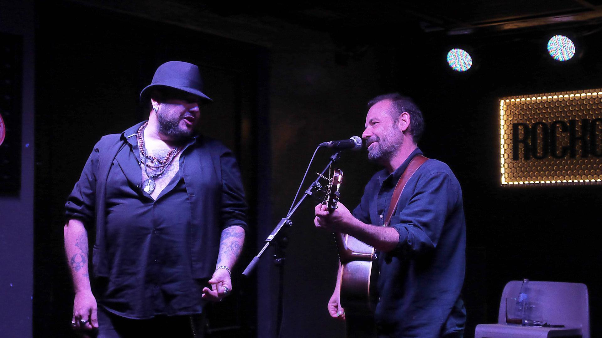 Carlos Chaouen y Kutxi Romero sobre el escenario de Rockcollection