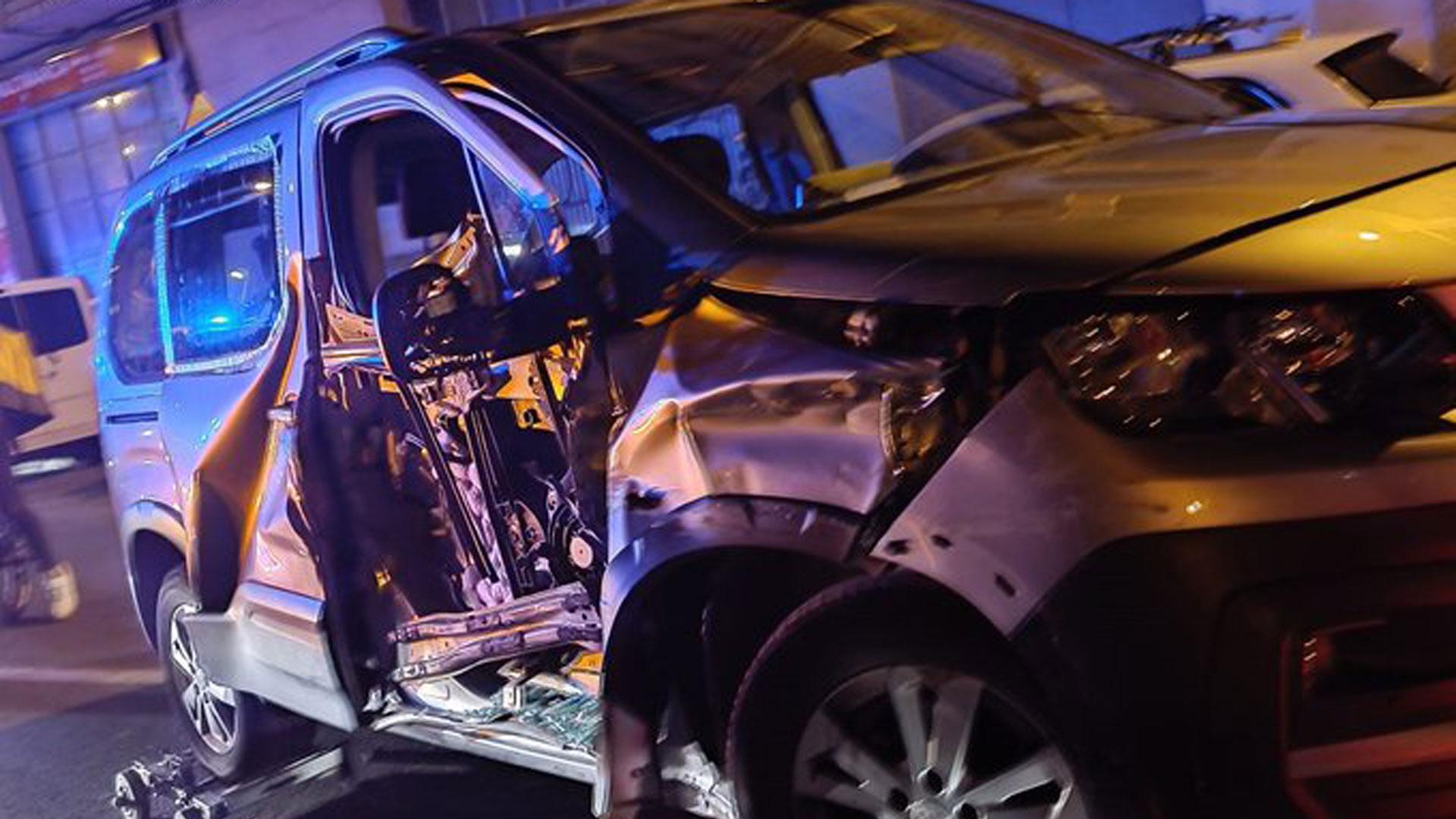 Accidente de tráfico en la calle Río Queiles de Pamplona