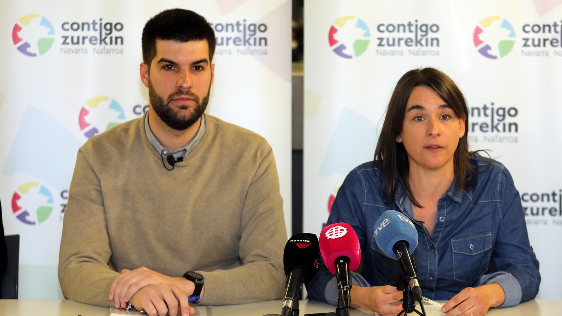 Carlos Guzmán y Begoña Alfaro, este miércoles en Pamplona