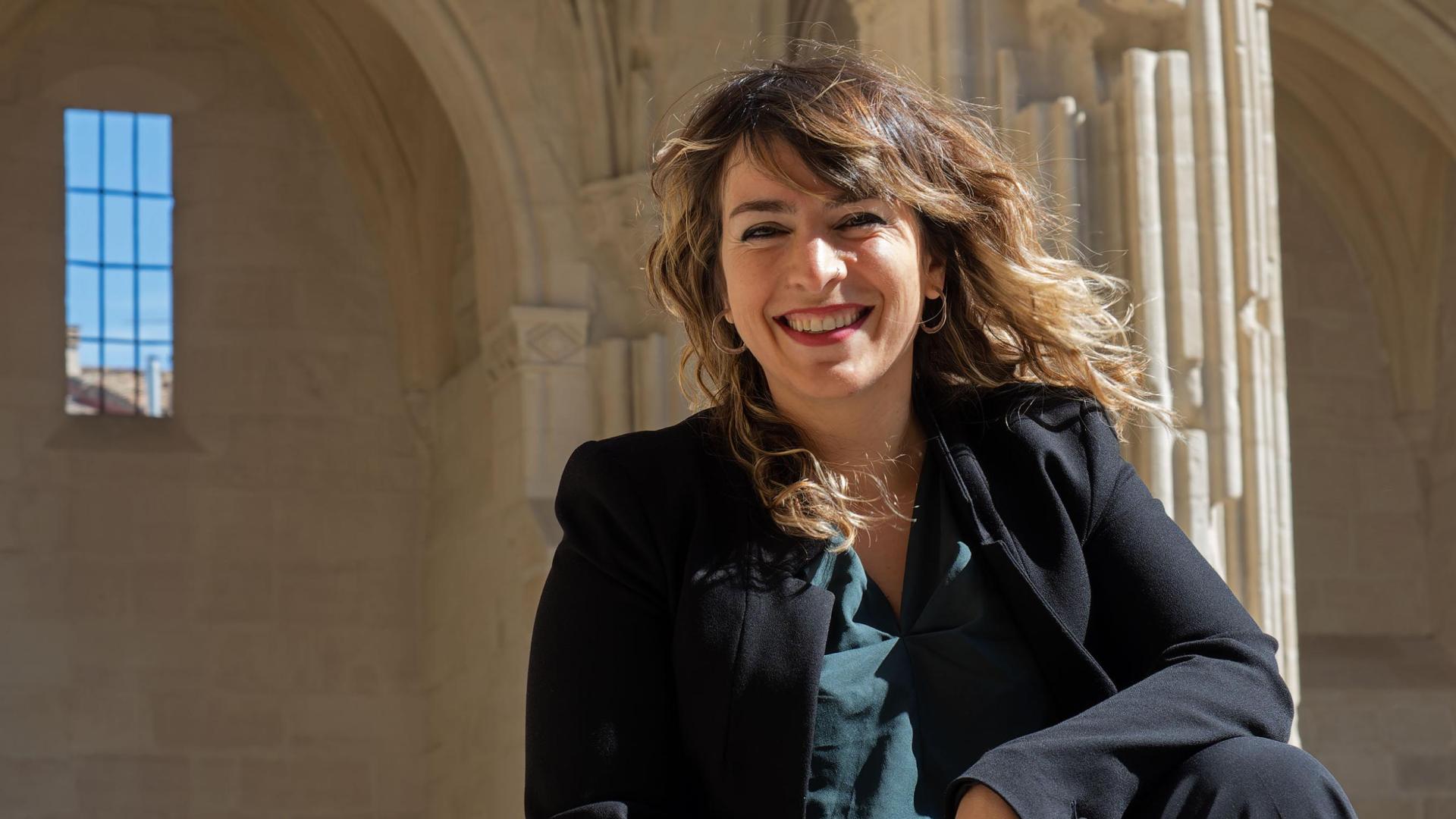 Rosana Corbacho, este miércoles en Viana. Decidió estudiar psicología al observar cómo sufrían músicos y otros profesionales del sector.